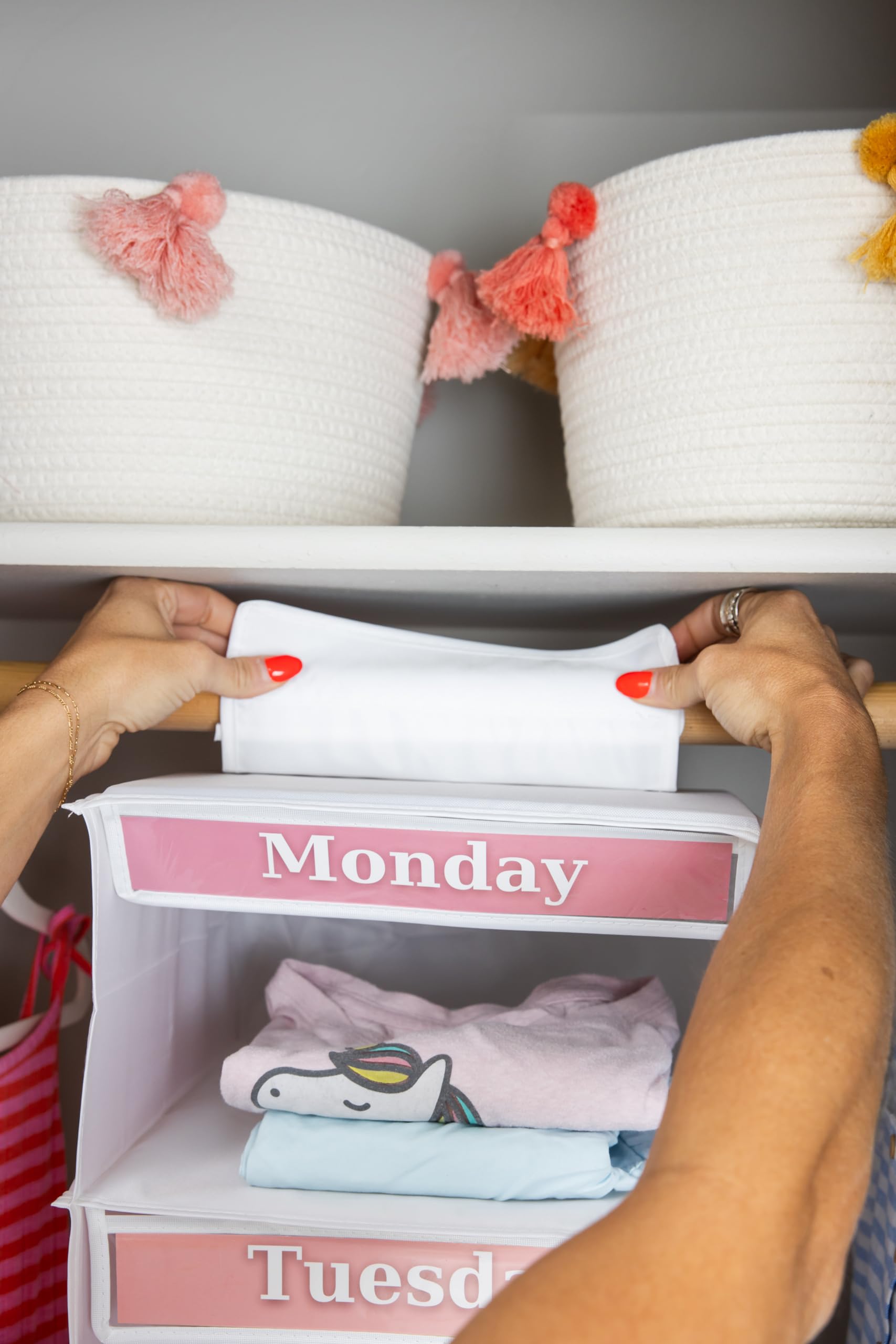 5-Shelf Weekly/Weekday Clothes Organizer For Kids (33   ) School/ Day Of The Week, Monday Through Friday