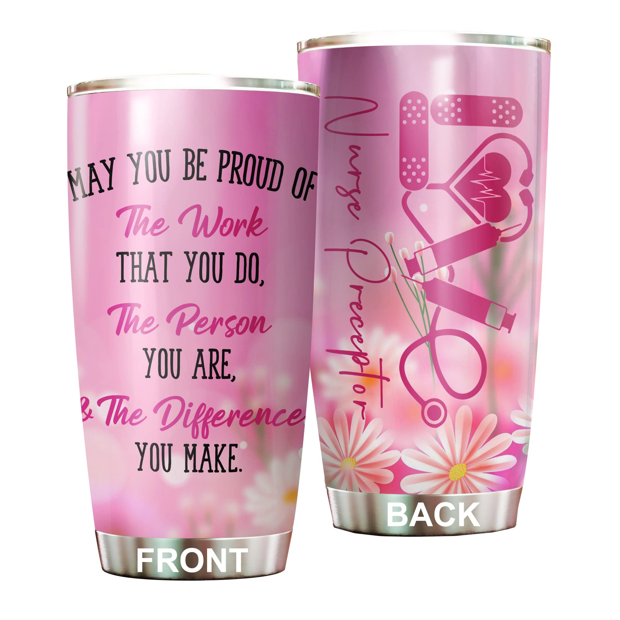 Medroc Nurse Preceptor Tumbler Stainless Steel 20Oz, Funny Clinical Nurse Preceptor Thank You Gifts For Birthday Christmas, Nurs