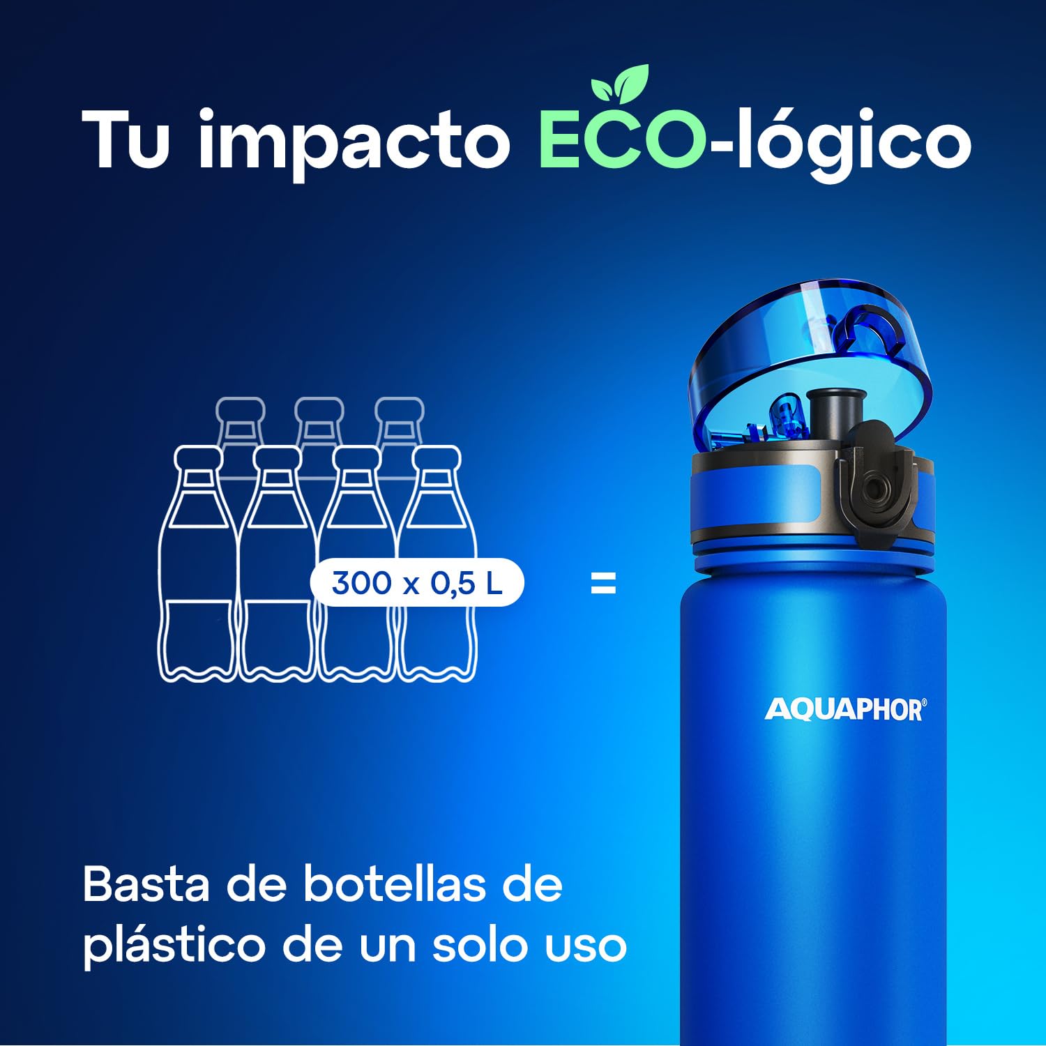 AQUAPHOR City Bottle 500ml Red  Travel Water Bottle with Activated Carbon Filter  Filters Chlorine & Impurities  Made of Tritan & BPA-Free  Stay Hydrated On The Go!