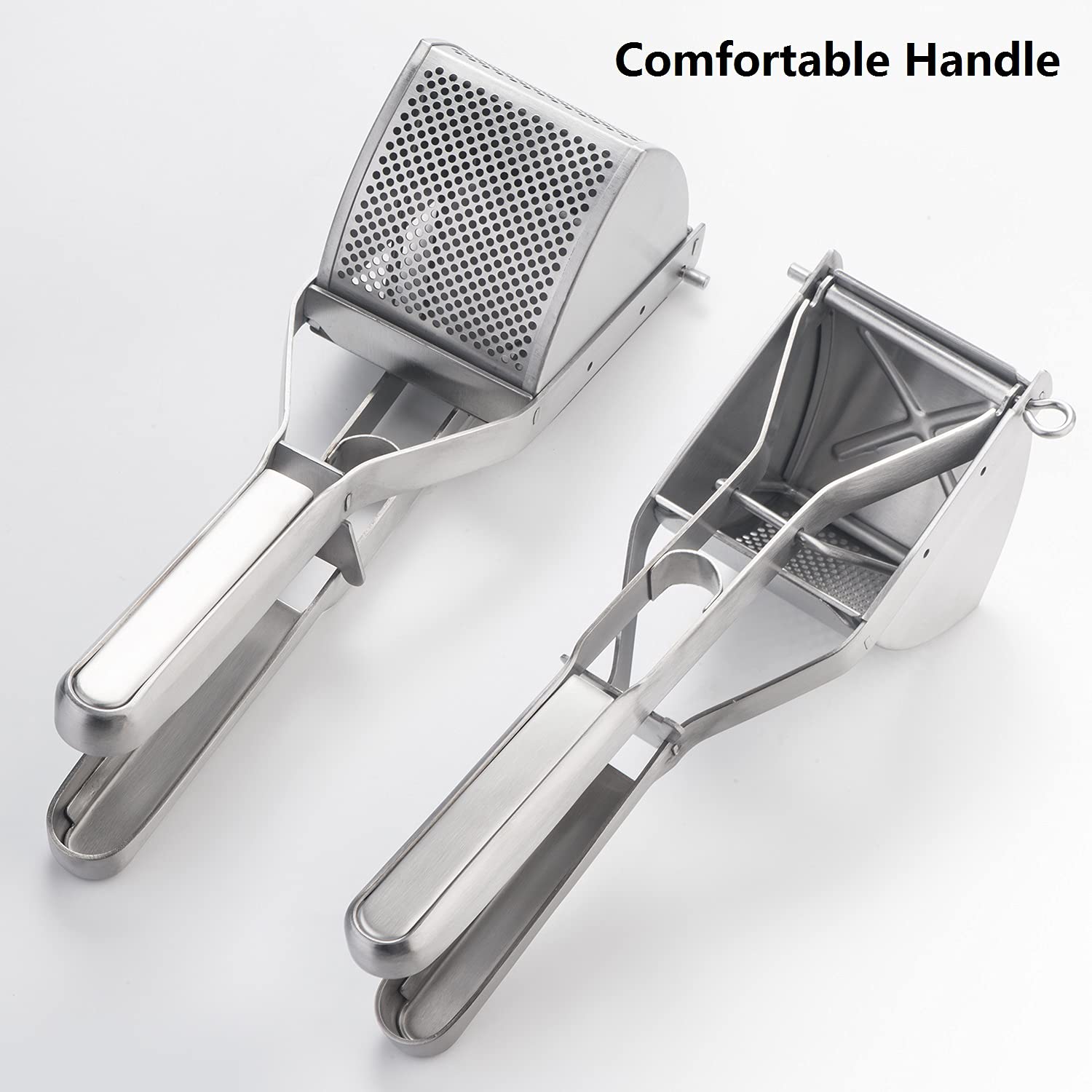 Shoxil Potato Ricer Good Grip, Potato Masher Stainless Steel Professional Masher Kitchen Tool Fruit Press Baby Food Masher