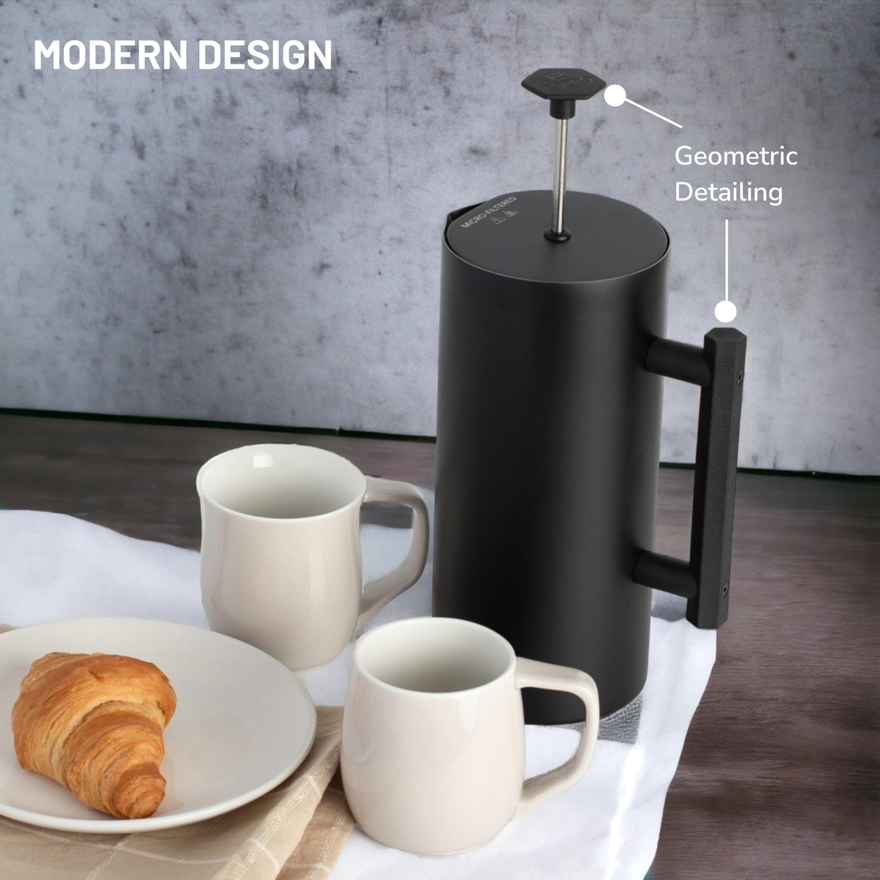 ESPRO P6 French Press - Double Walled Stainless Steel Coffee & Tea Maker, 32 oz, Brushed Stainless Steel, Model 2132C2