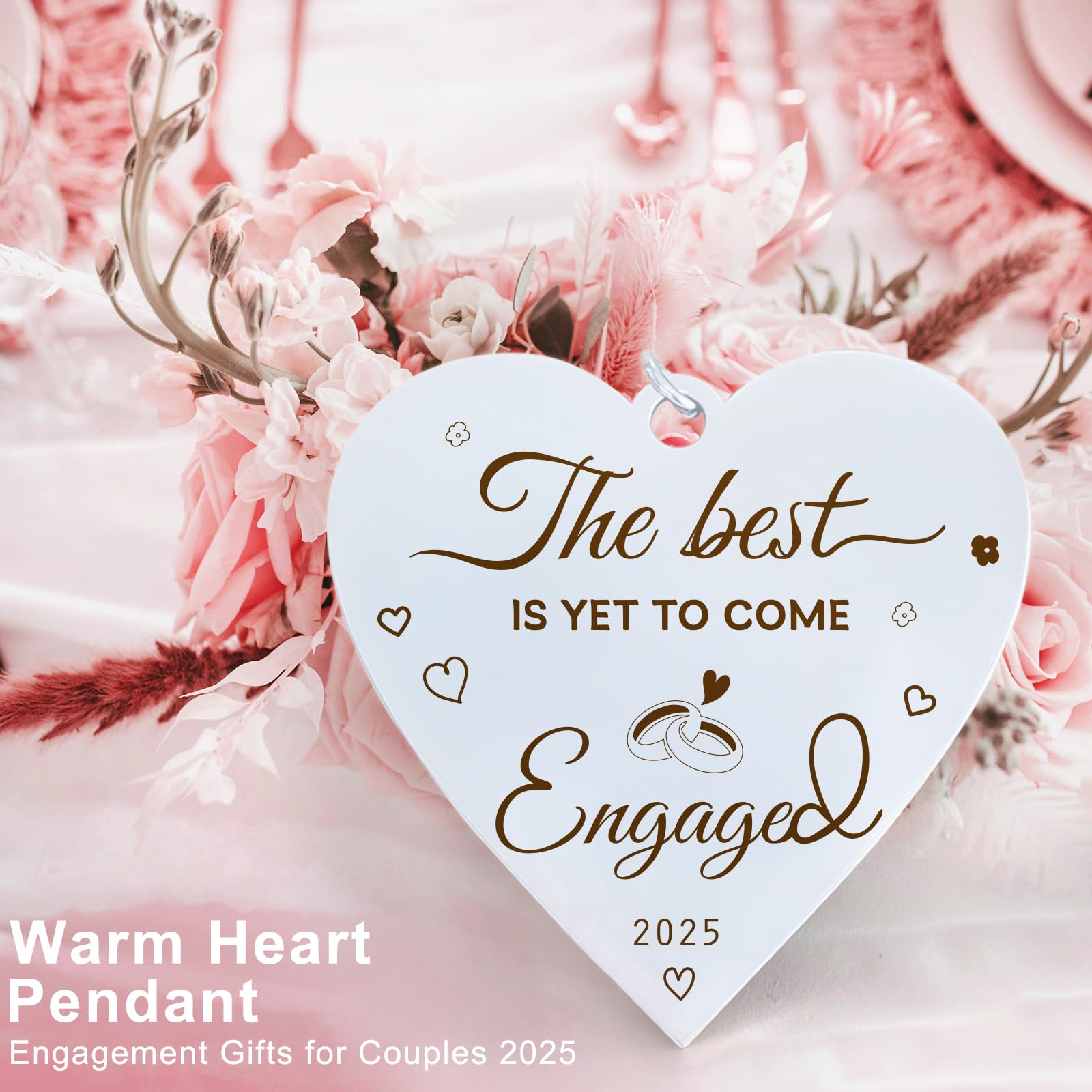 Engagement Gifts for Couples,4x6 Rotating Floating Engagement Picture Frame,Wedding Engaged Gifts for Newly Engaged Couples 2025