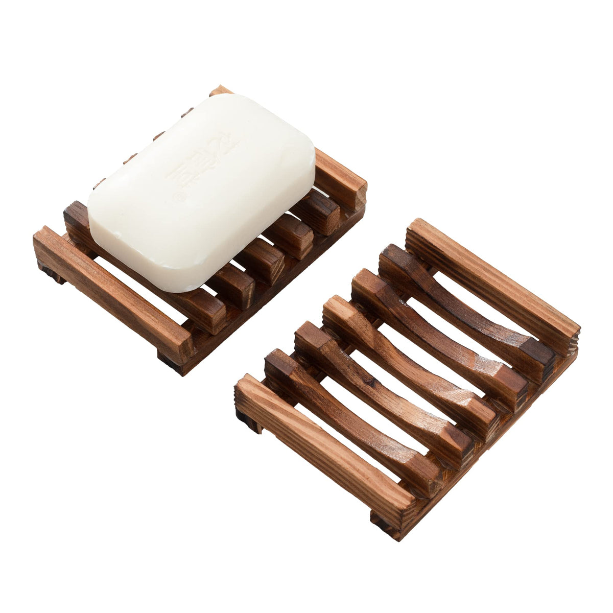 Wooden Soap Dish For Shower,Set Of 2 Shower Soap Holder,Self Draining Bar Soap Holder For Bathroom, Soap Saver Soap Tray Soap St