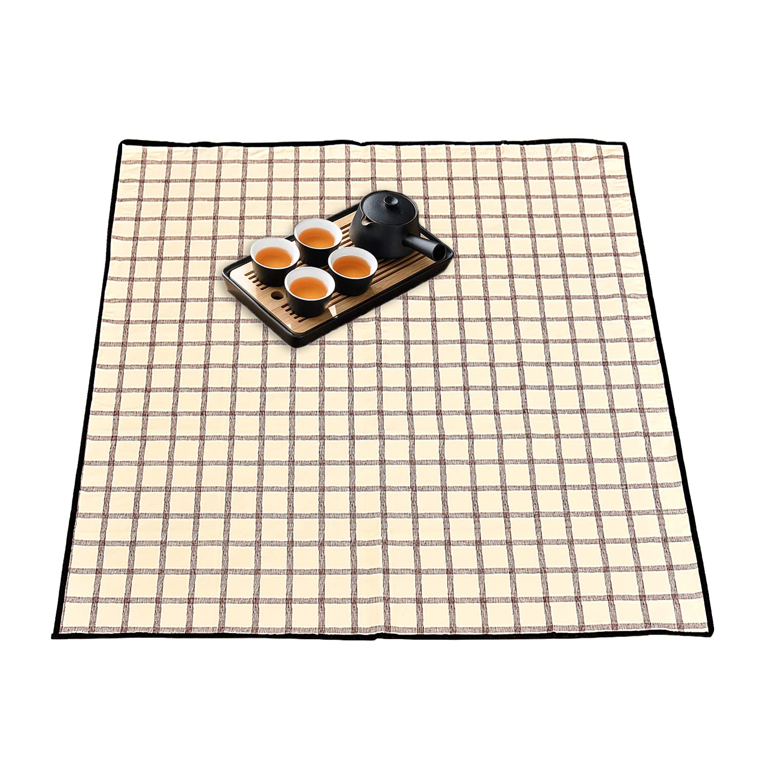 Khushimit Printed Waterproof & Oilproof Square Shape Bed Server Food Mat 36X36 Inches, || Pattern68 ||