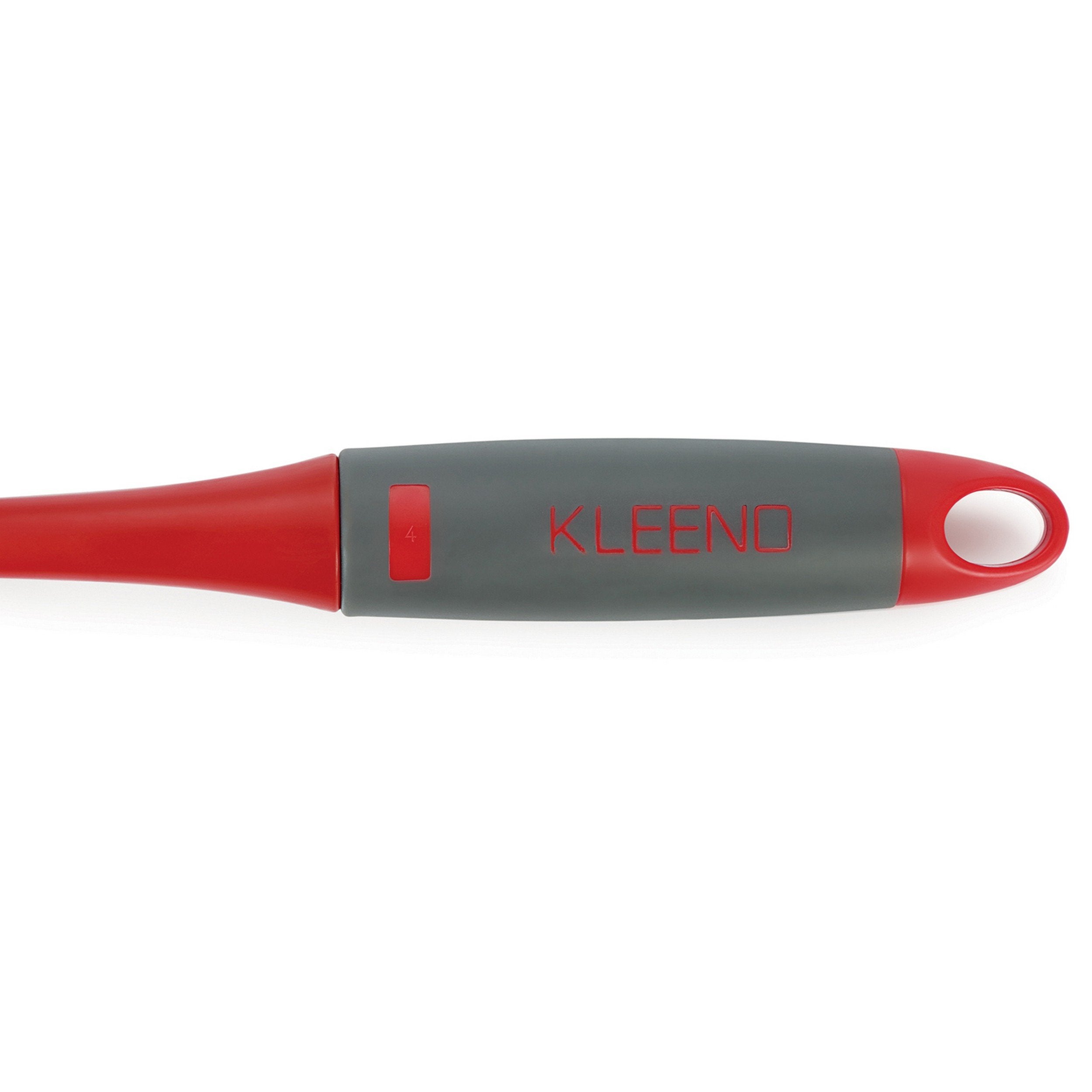 Kleeno Cello Angular Toilet Brush with Storage (Red and Grey) & Kleeno Kitchen Platform and Glass Plastic Wiper (Red and Grey) C