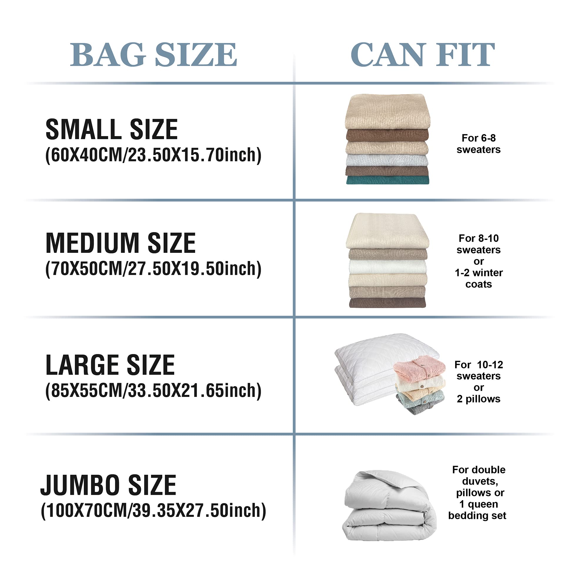 Vacuum Storage Bags  10 Large Space Saver Bags Seal with Pump  Sealer for Clothes  Comforters  Blankets  Bedding