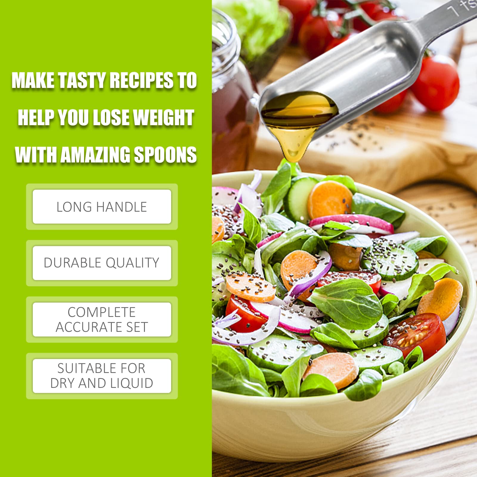 Beryler 1Pcs 1Teaspoon (1/3Tbsp, 5Ml) Single Measuring Spoon, Individual Stainless Steel Long Handle Measure Tablespoon Only