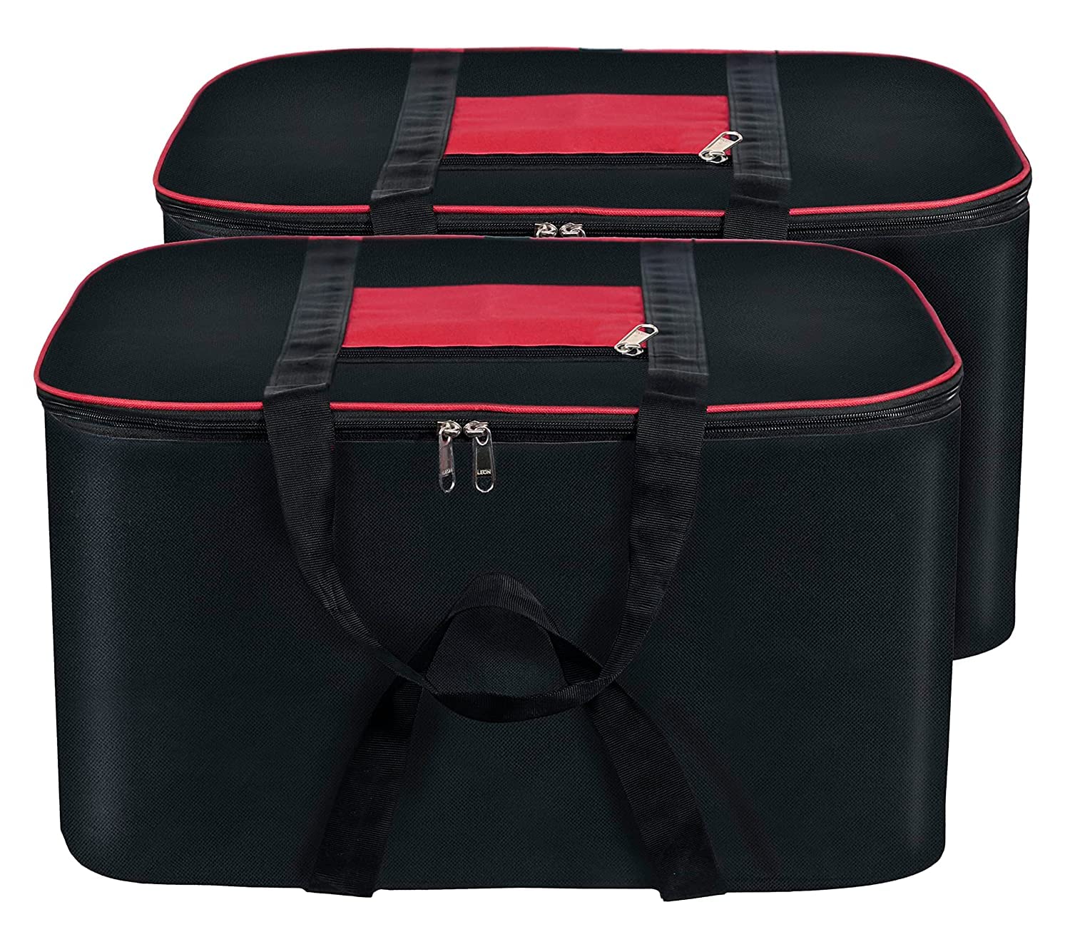 Rylan 2 Pack Big Underbed Storage Bag Moisture Proof Cloth Organiser With Zippered Closure And Handle For Wardrobe, Saree, Shirt