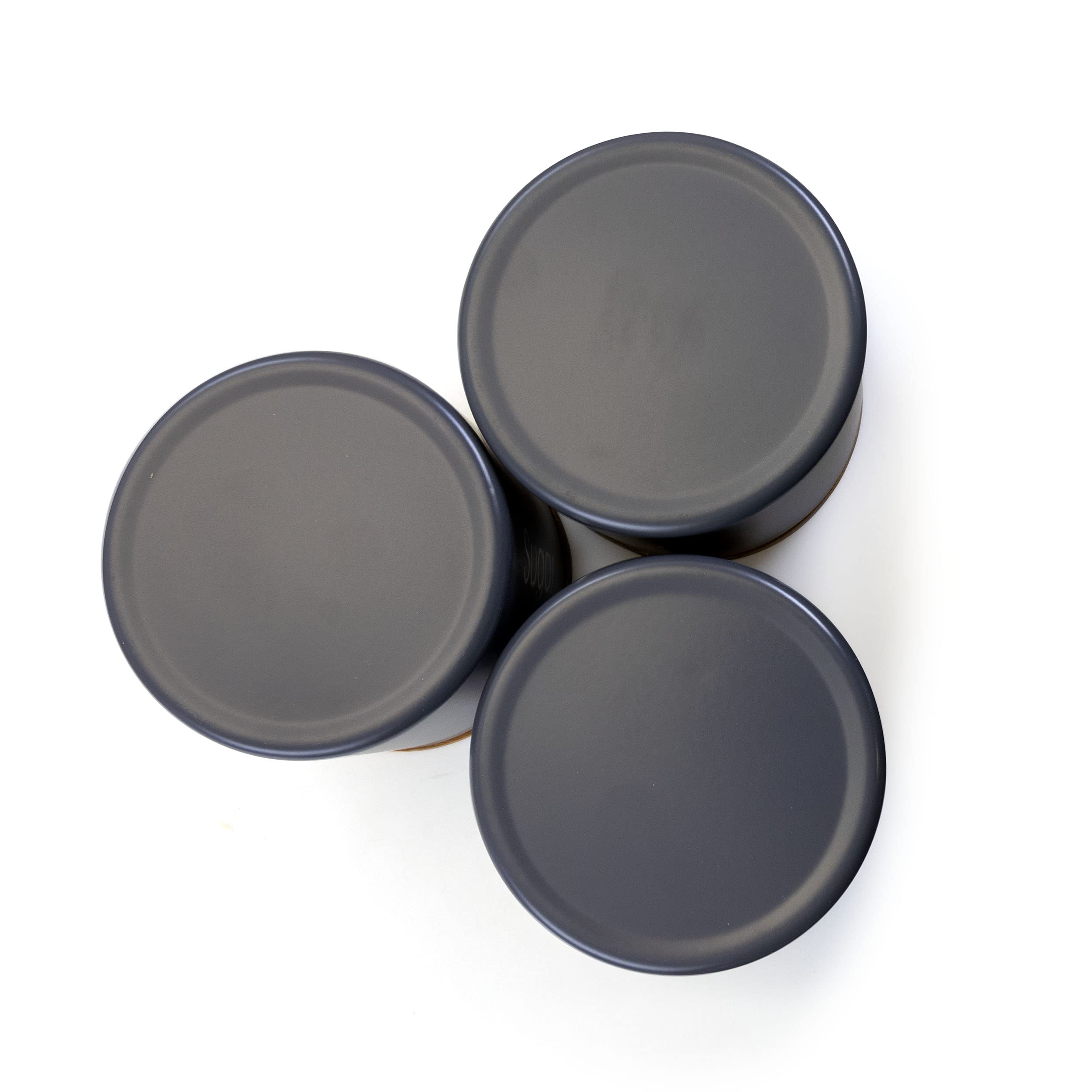 Megachef Charcoal Gray And Bamboo Full Kitchen, 4 Piece Set