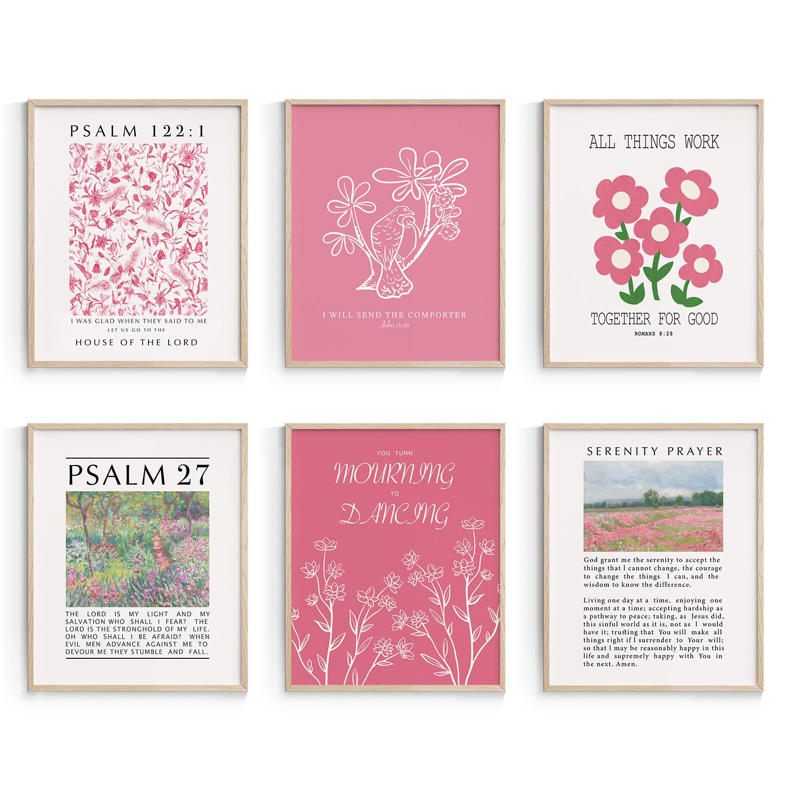 Habseligkeit Pink Flower Wall Art Prints, Retro Wall Decors For Room Aesthtic, Abstract Posters For Girls Bedroom Decor Aestheti