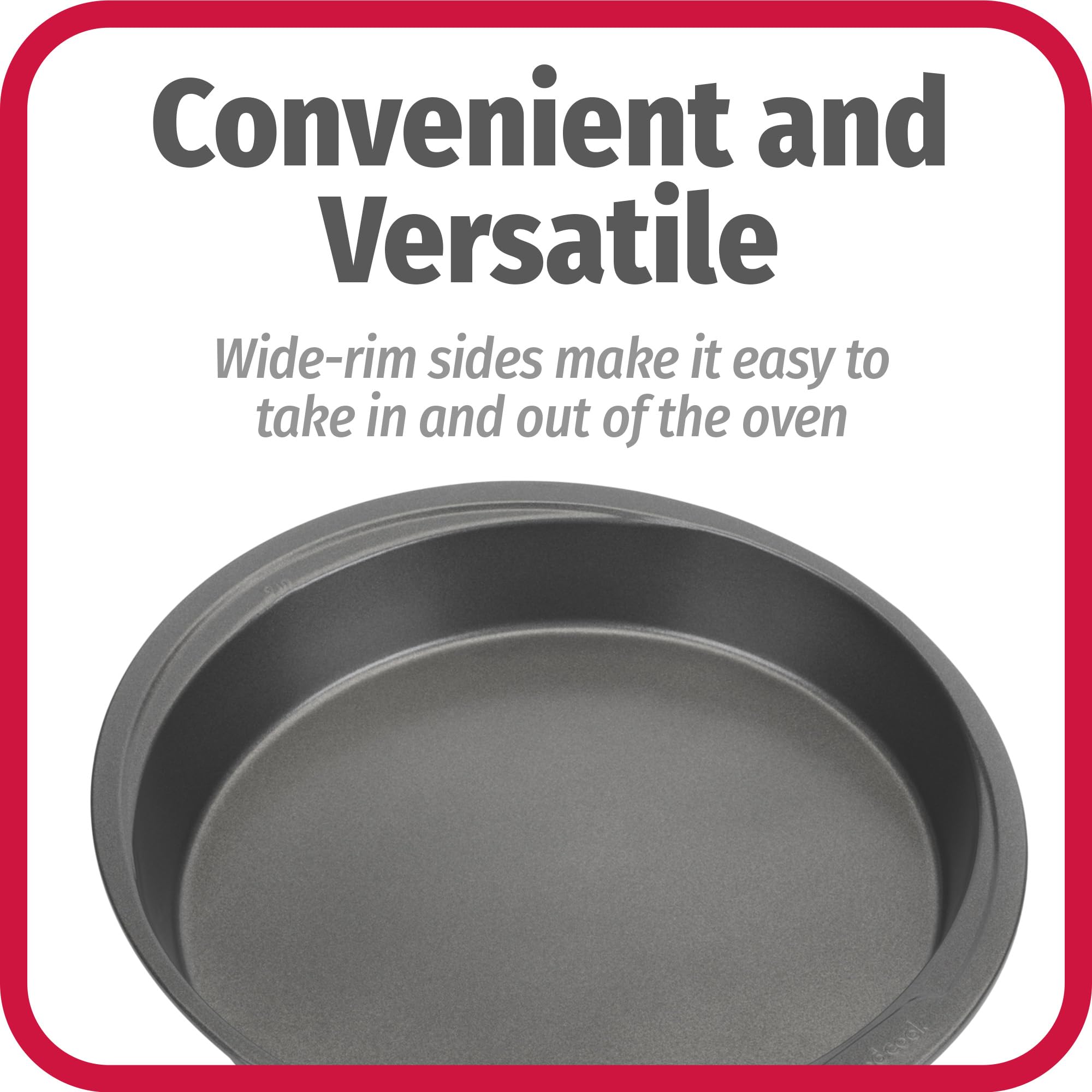 Good Cook 9 In Round Cake Pan, 2Pk, Gray