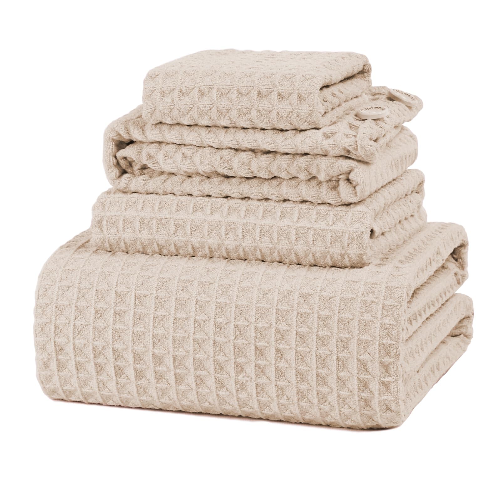 Waffle Towels Set Extral Large 35X70 Inch 4Pcs Quick Dry Towel Set Lint Free Bath Towels Hand Towels Washcloths And Hair Towel S