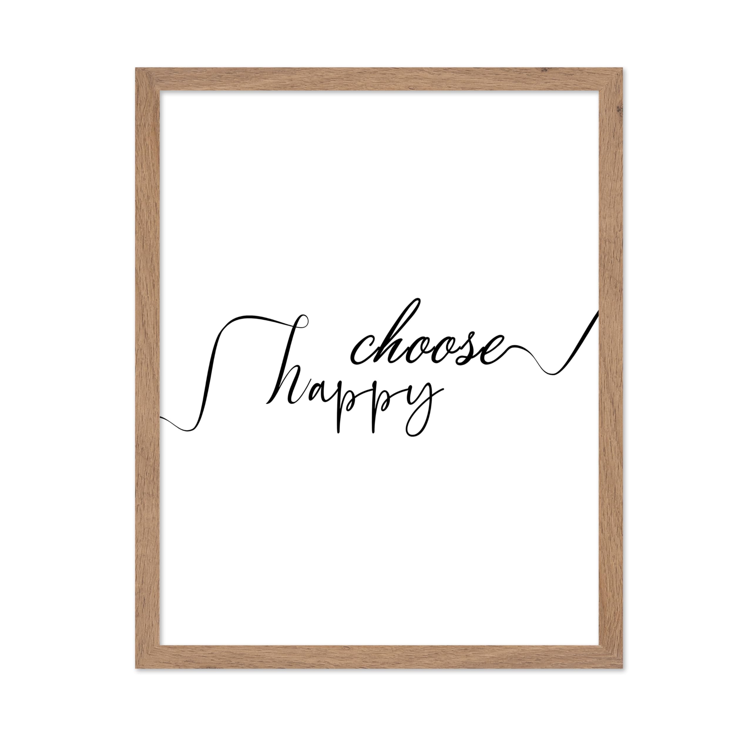 Poster Master Typography Poster - Quote Print - Choose Happy, Beautiful, Modern, Inspiring, Motivational - Gift for Family, Frie