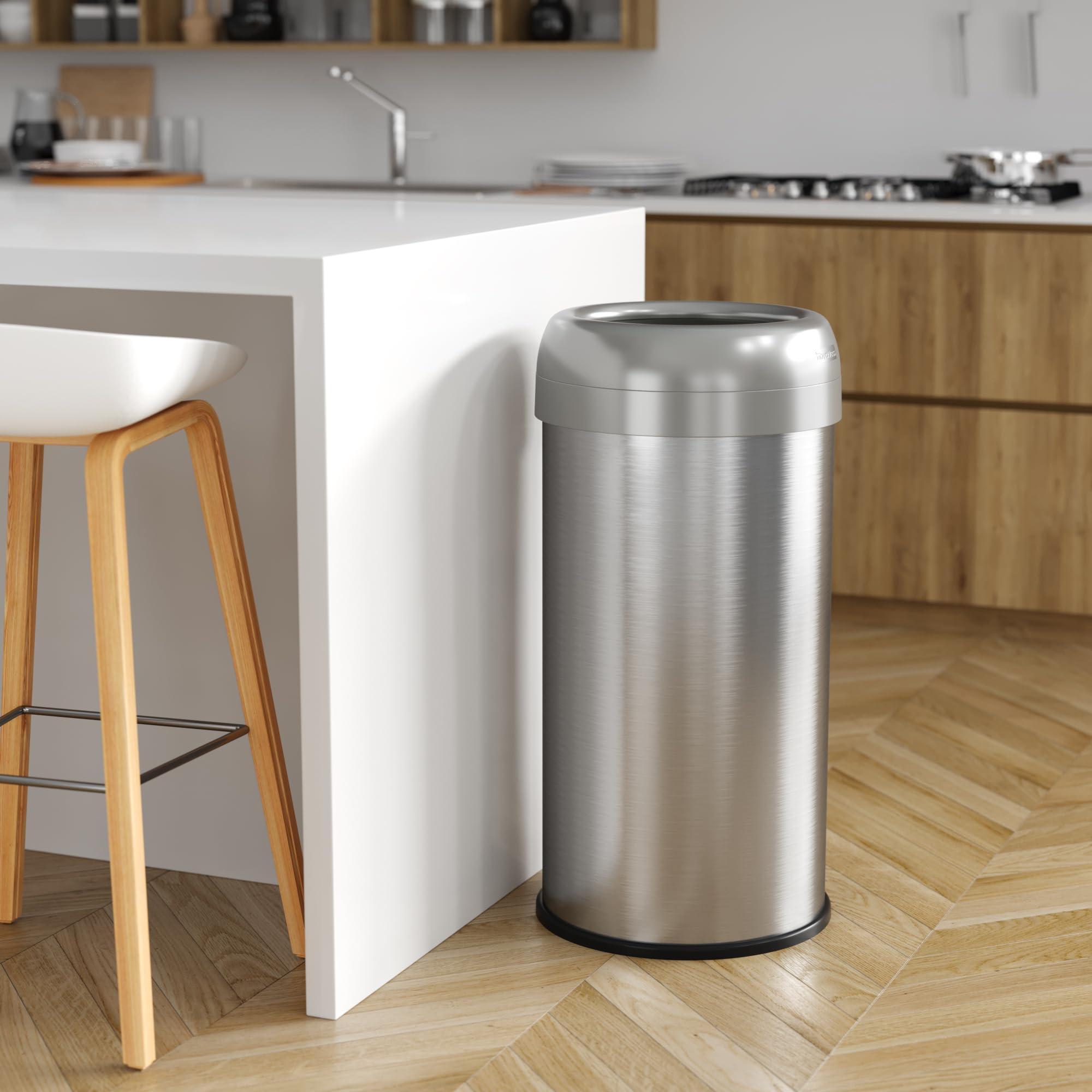 Itouchless Dual-Deodorizer Trash Can And Recycle Bin, Stainless Steel Commercial Grade Large 10 Inch, Home, Restaurant, Restroom