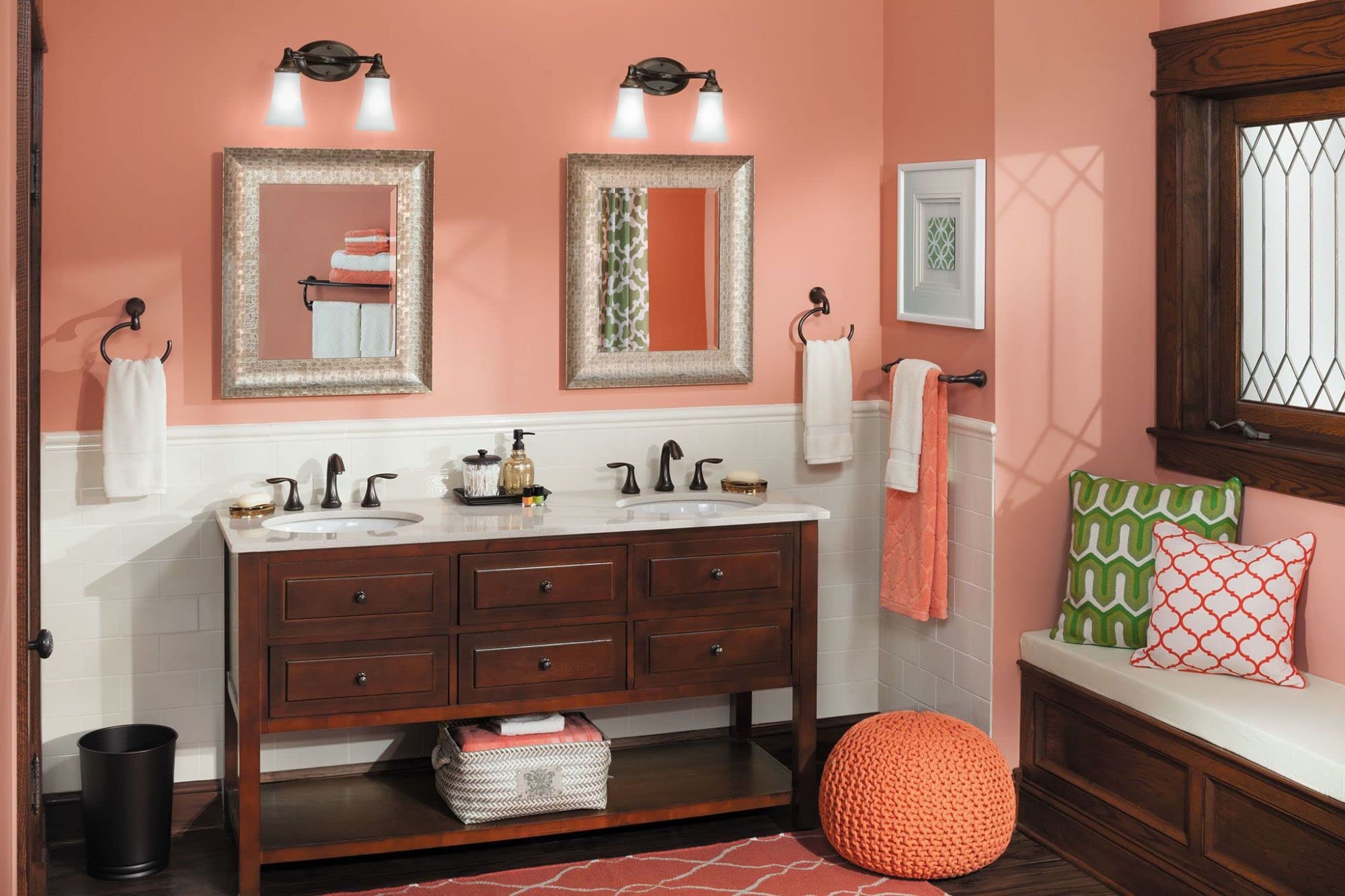 Moen Yb2824Orb Eva 24-Inch Bathroom Towel Bar, Oil Rubbed Bronze