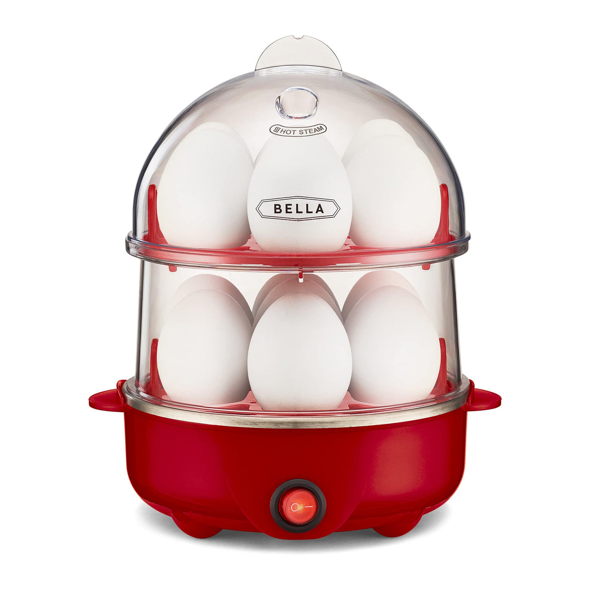Bella Rapid Electric Egg Cooker And Omelet Maker With Auto Shut Off, For Easy To Peel, Poached Eggs, Scrambled Eggs, Soft, Mediu