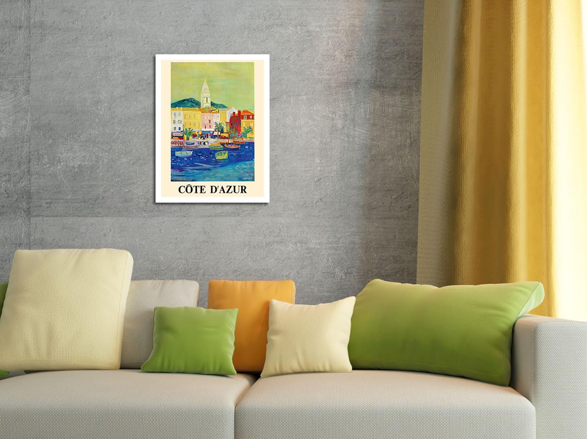 Cte D'Azur (French Riviera) - Saint Tropez Port - French National Railway - Vintage Railroad Travel Poster By Roger Bezombes C.1