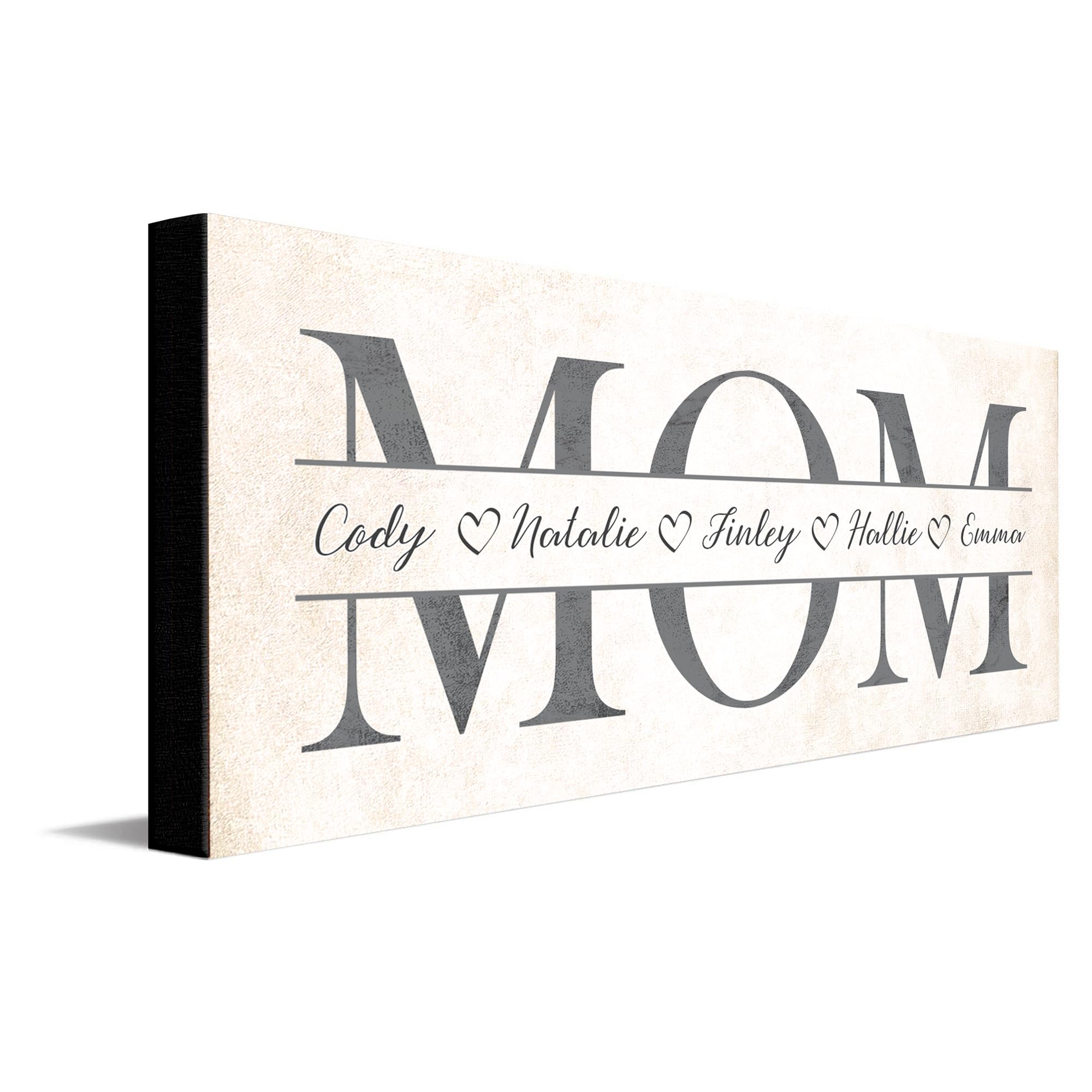 Personalized Mom And Children Art - Chic | Customized With All Kids Names |Unique And Customized Gift For Mothers Day, Moms Birt