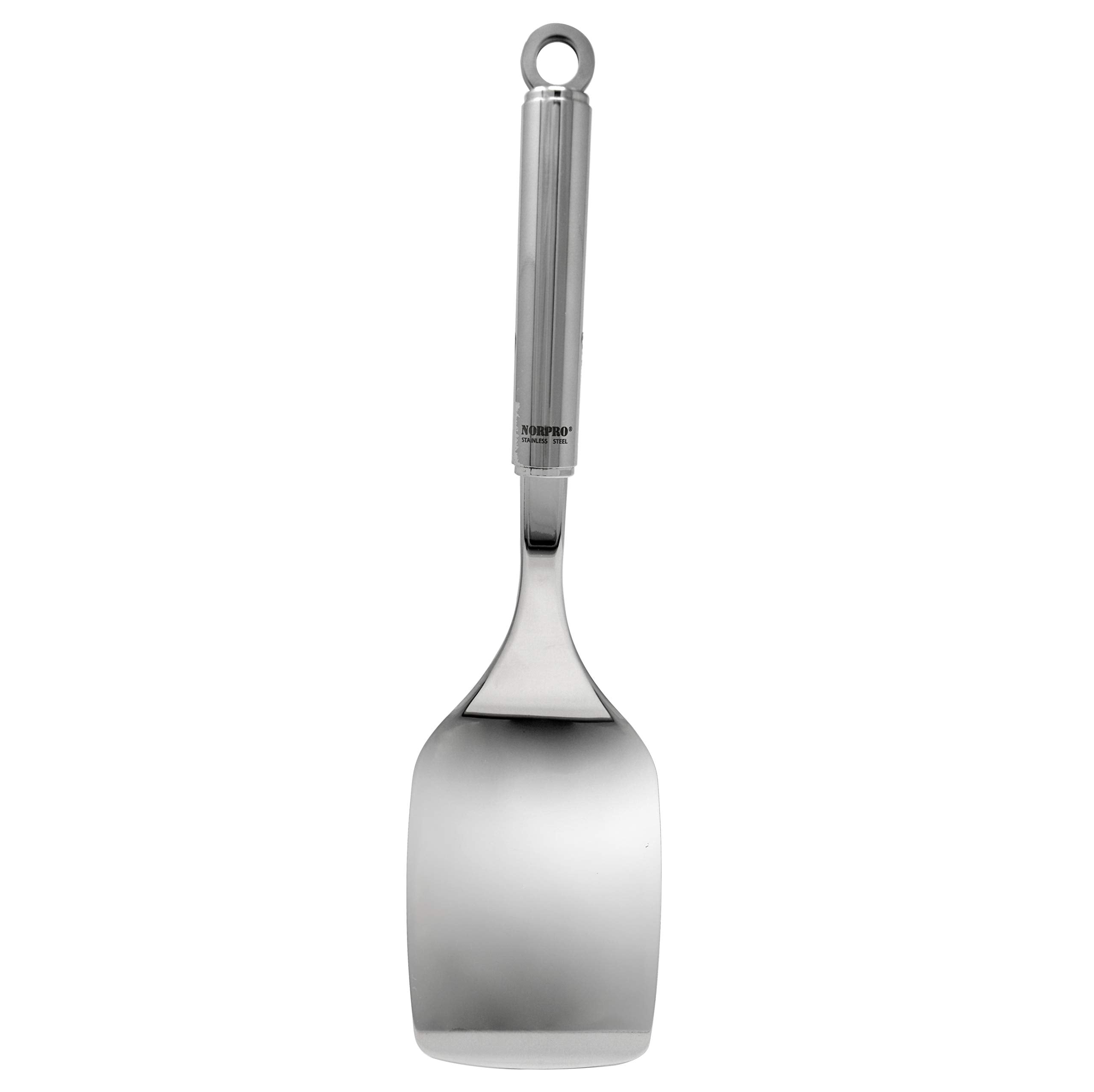 Norpro, Silver Krona Stainless Steel Solid Turner, 12-Inch