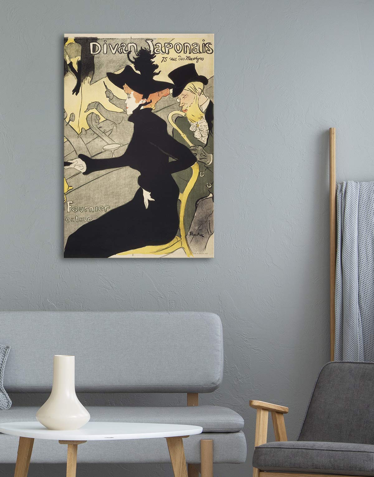Canvas Print Wall Art - Vintage Poster Divan Japonais By Henri De Toulouse-Lautrec - 16X24 Inches