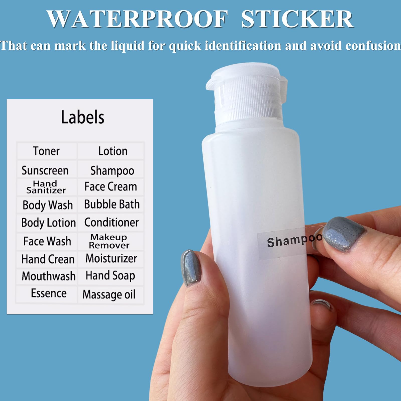 Dnsen 3.4Oz Travel Bottles For Toiletries Tsa Approved Leakproof Squeeze Plastic Empty Travel Size Bottles Refillable Liquid Con