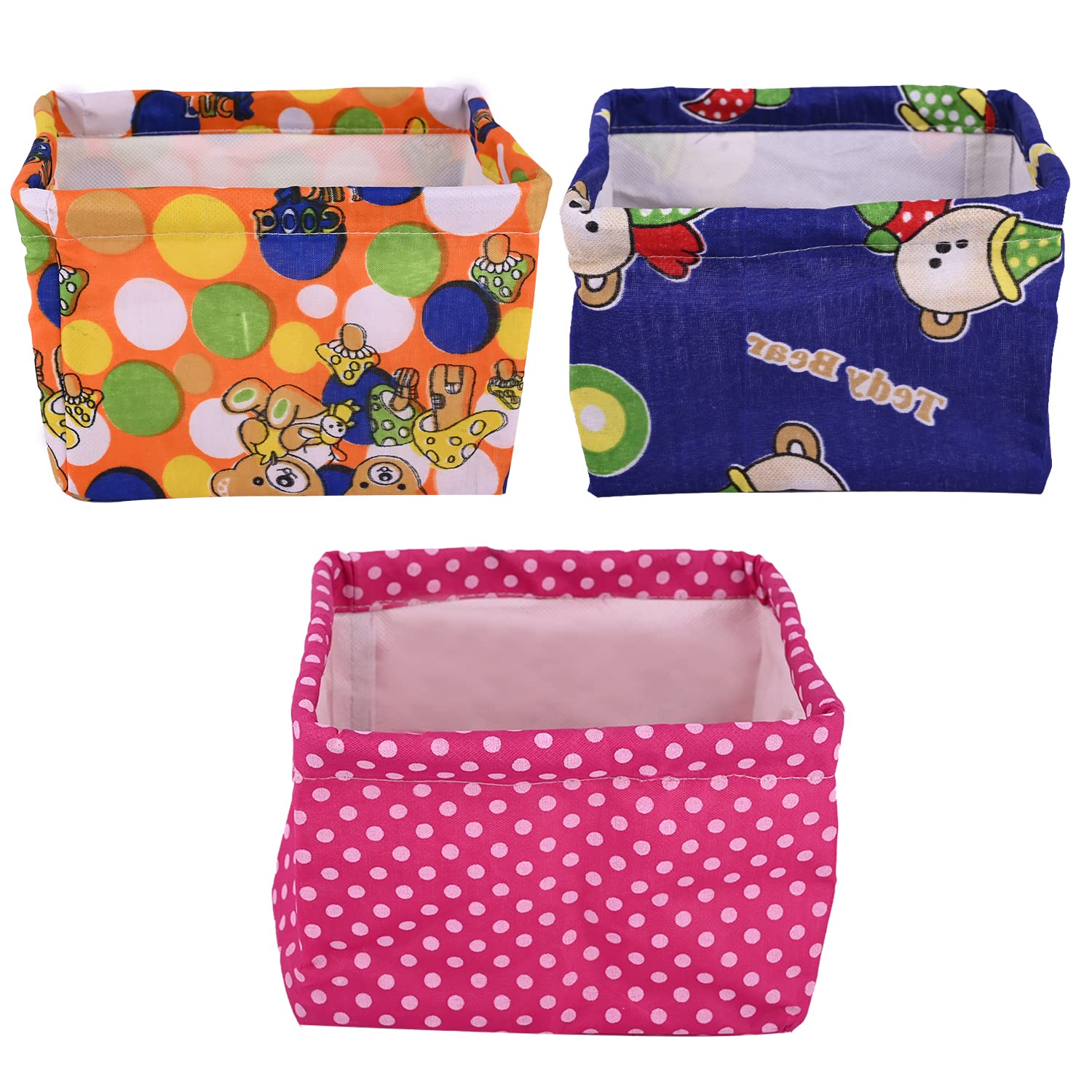 Zureni ZuFtb01 Multipurpose Storage Folding Box Toys And Clothes Organiser Compact Lightweight Fabric Baskets Organizer Bin Fo
