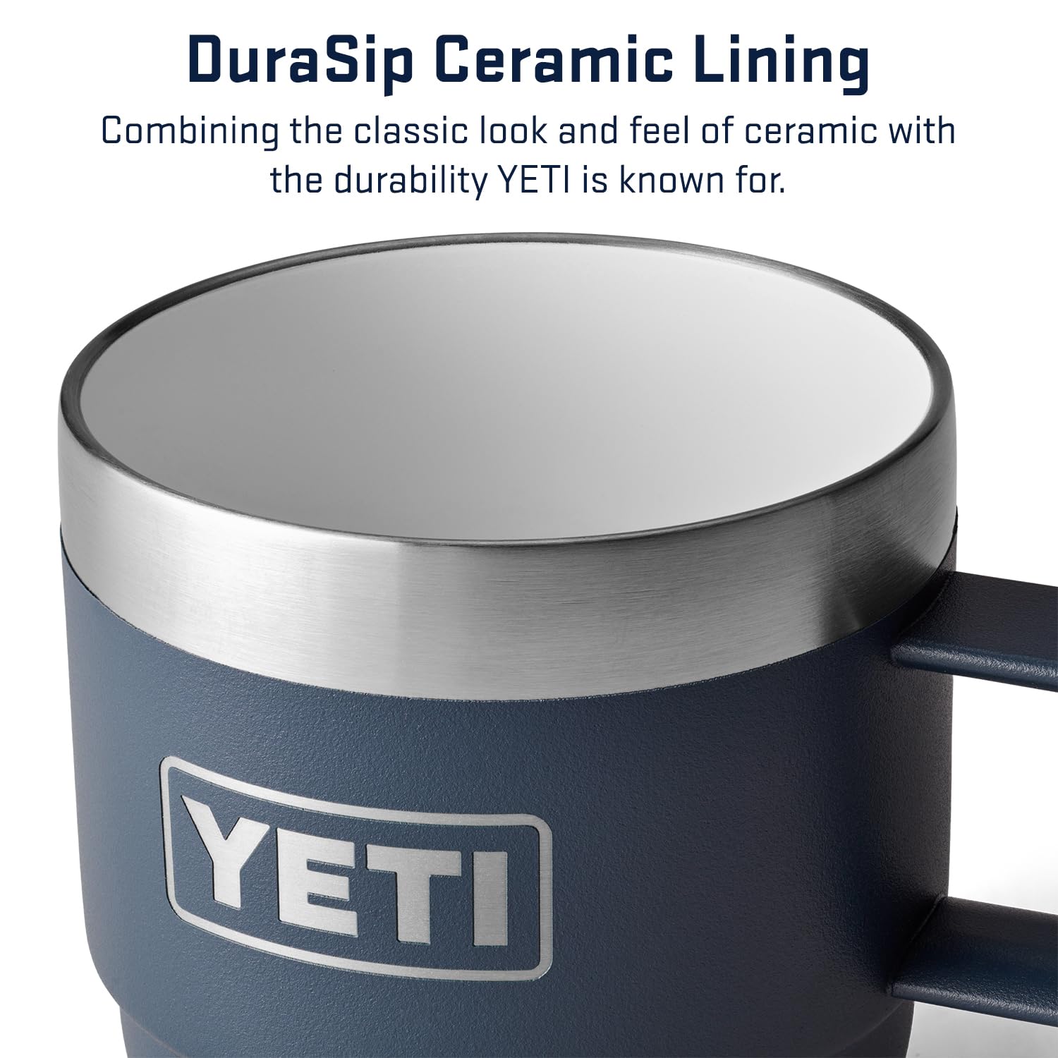 Yeti Rambler 6 Oz Stackable Mug, Stainless Steel, Vacuum Insulated Espresso/Coffee Mug, 2 Pack, Navy