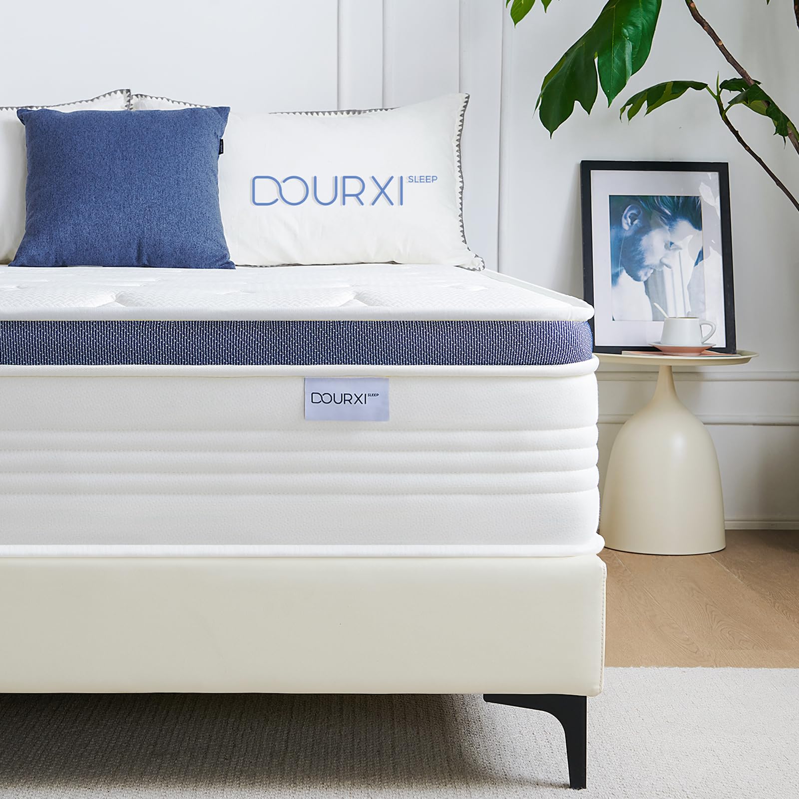 Dourxi King Size Mattress, 14 Inch King Mattress In A Box With Gel Memory Foam, Individually Pocketed Springs For Pressure Relie