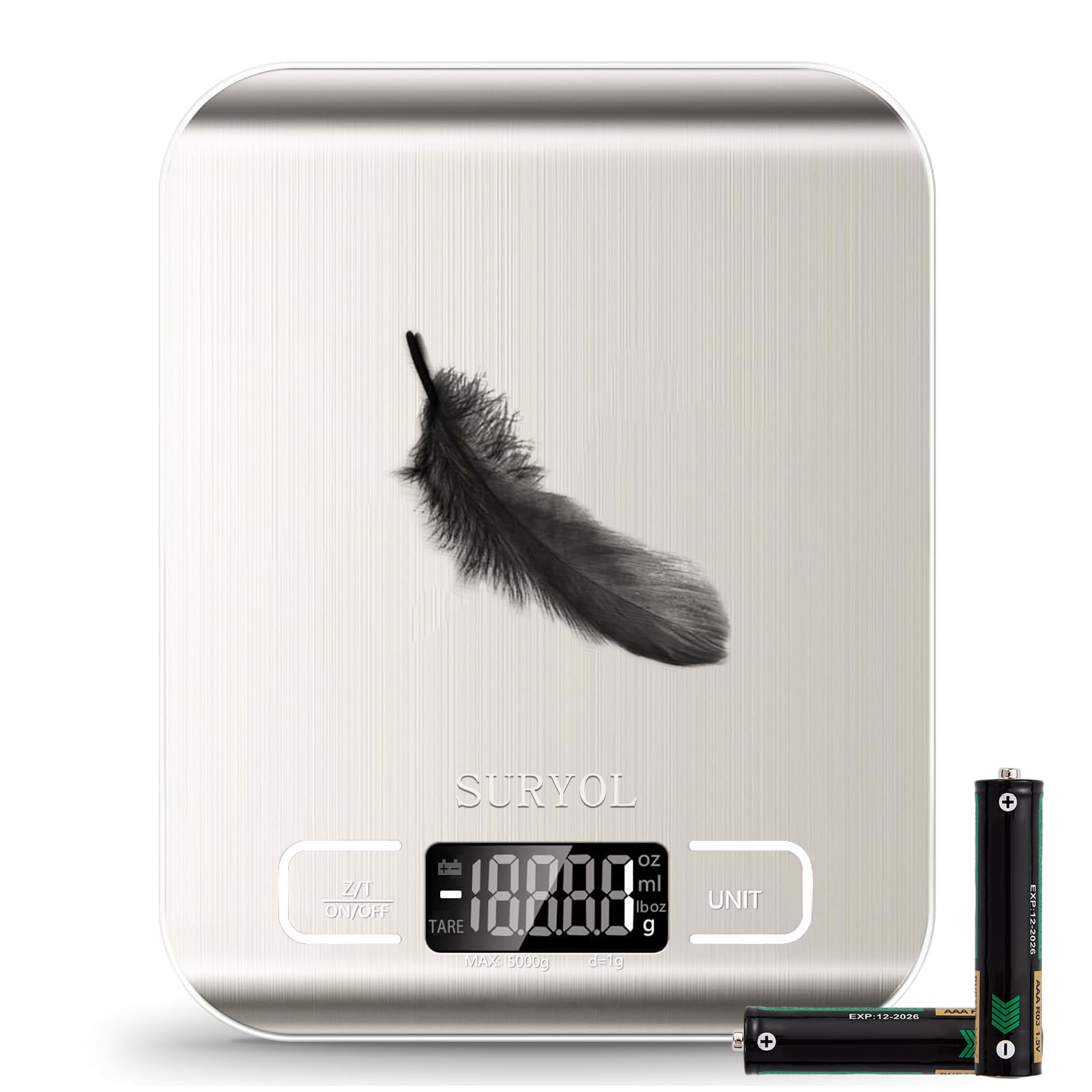Suryol Food Kitchen Scale (Silvery & White)