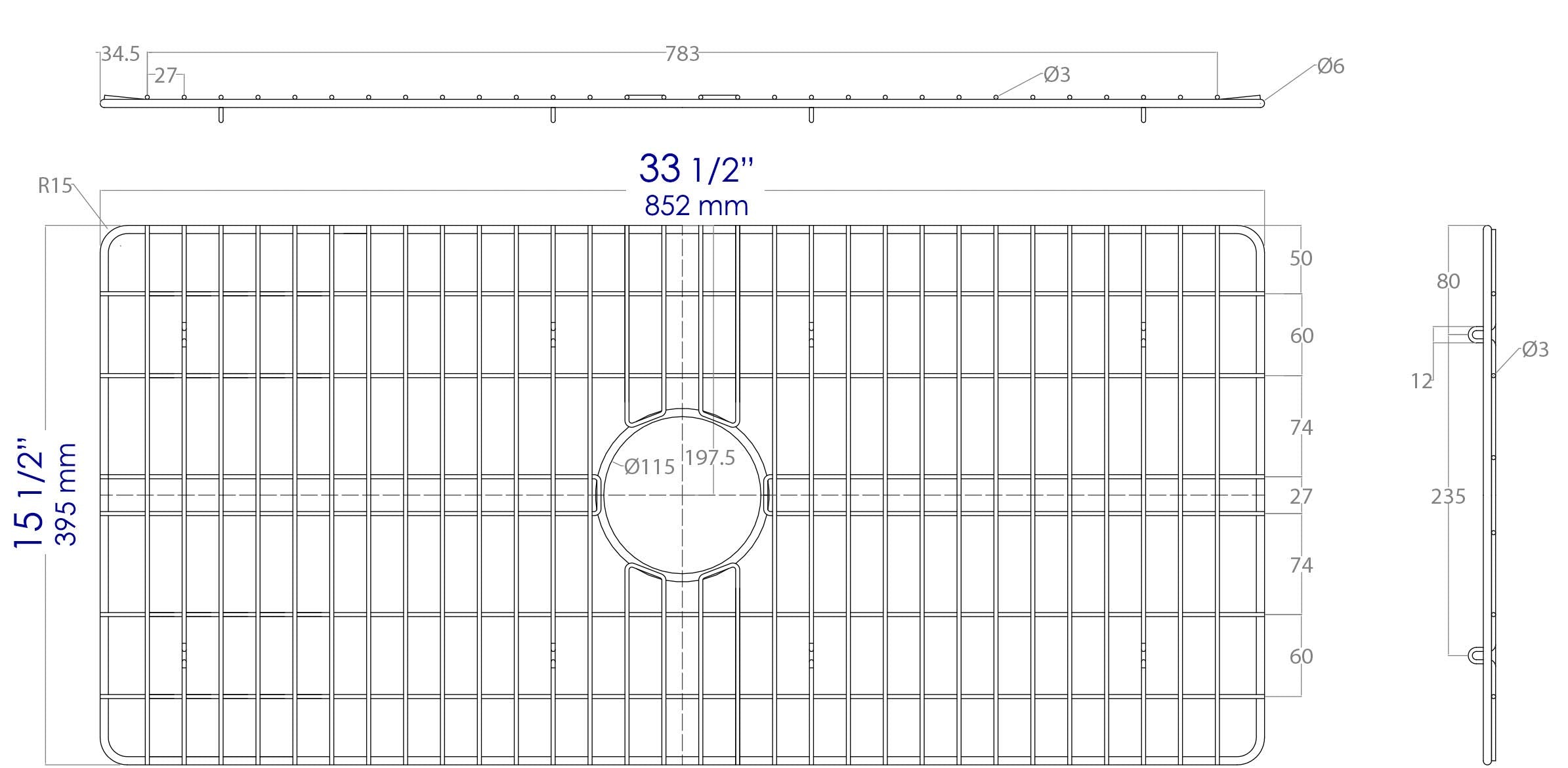 Alfi Abgr36 Grid, Brushed Stainless Steel