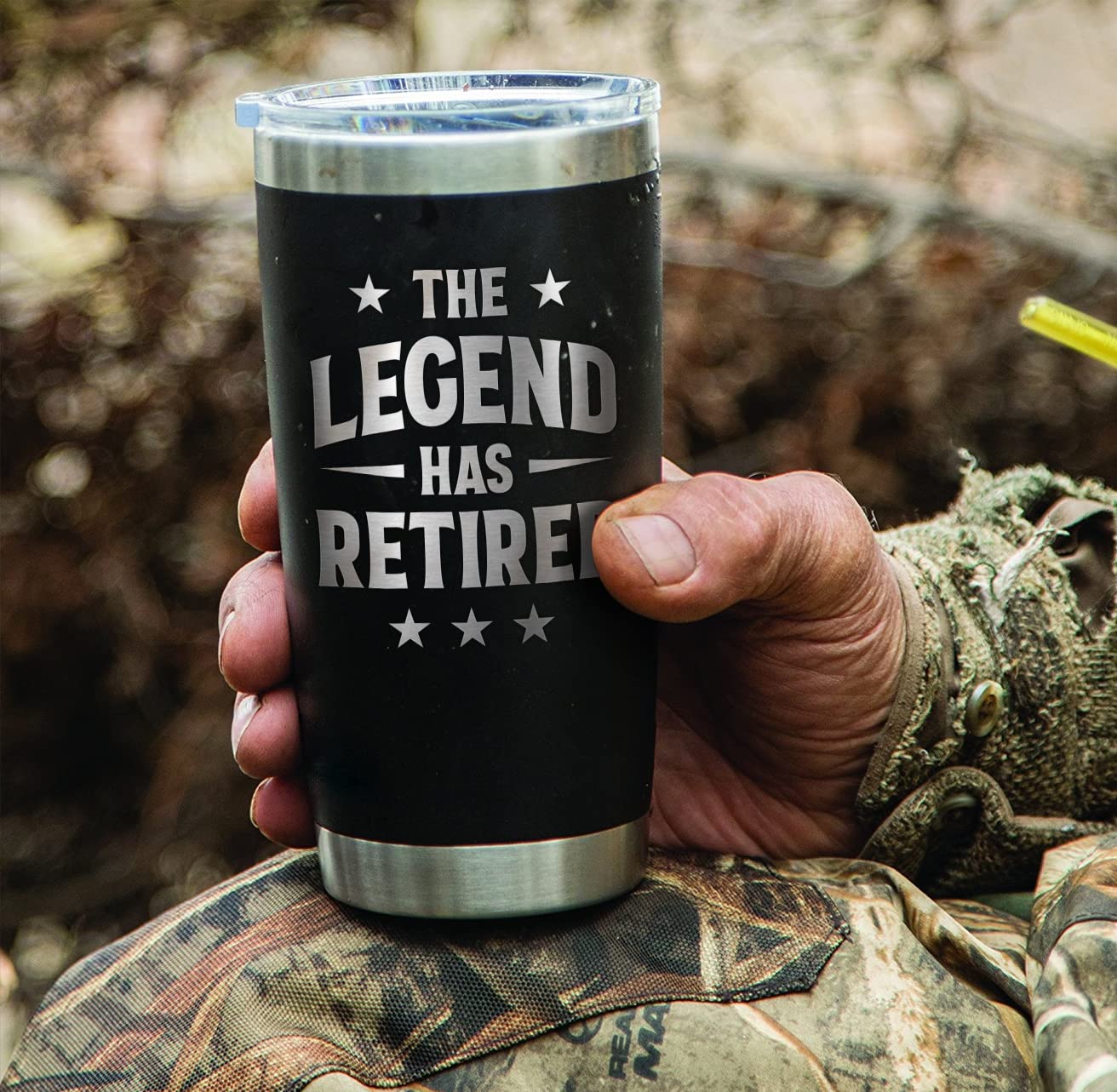 Prpinkrain Retirement Gifts For Men 2024 - The Legend Has Retired - American Flag Tumbler, Gag Gifts For Men, Him, Husband, Cowo
