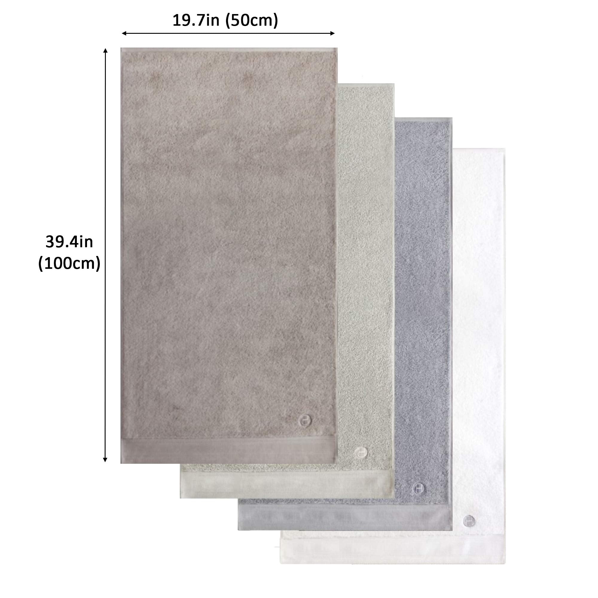 SONGWOL Hotel Collection Premium Large Face Towels (Set of 4)  20 X 40 inch  470 GSM  Absorbent Combed Cotton Fabric  Cross Hemmed  Made in Korea (4 Color Mix)