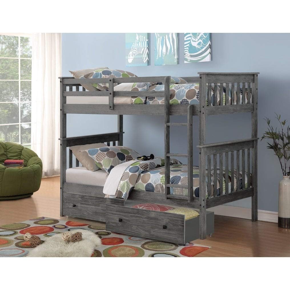 DUAL UNDERBED DRAWERS BRUSHED GREY