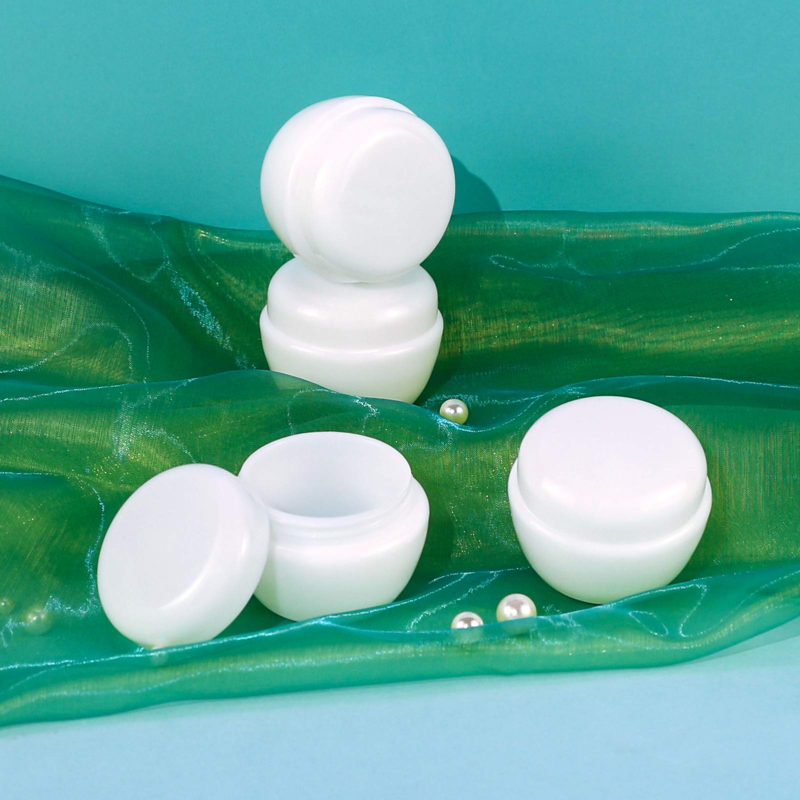 Longway 1 Oz (30Ml) Little Plastic Jars With Lids And Inner Liners | Empty Lotion Containers/Travel Cream Containers - For Salve