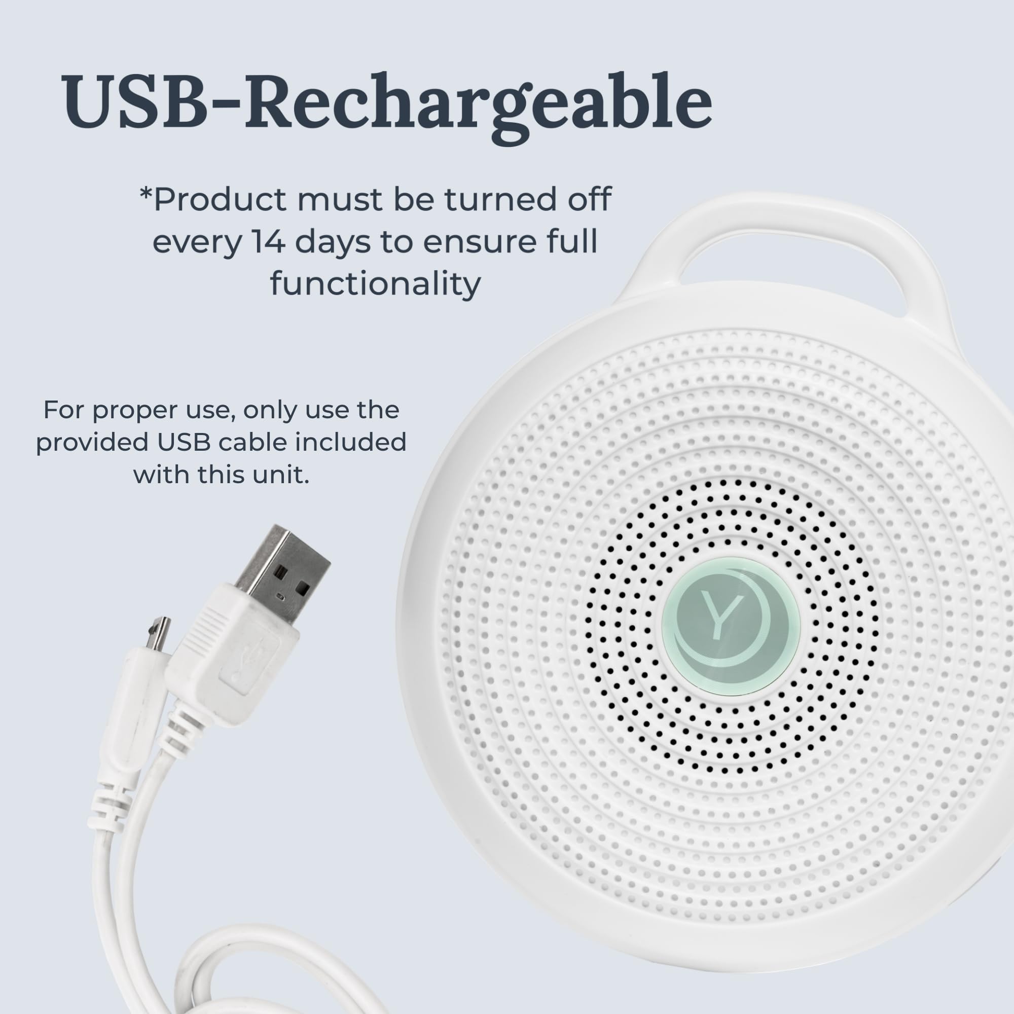 Yogasleep Rohm Portable White Noise Machine for Travel 3 Soothing Natural Sounds + Volume Control Sleep Therapy for Adults & Baby 2-Pack