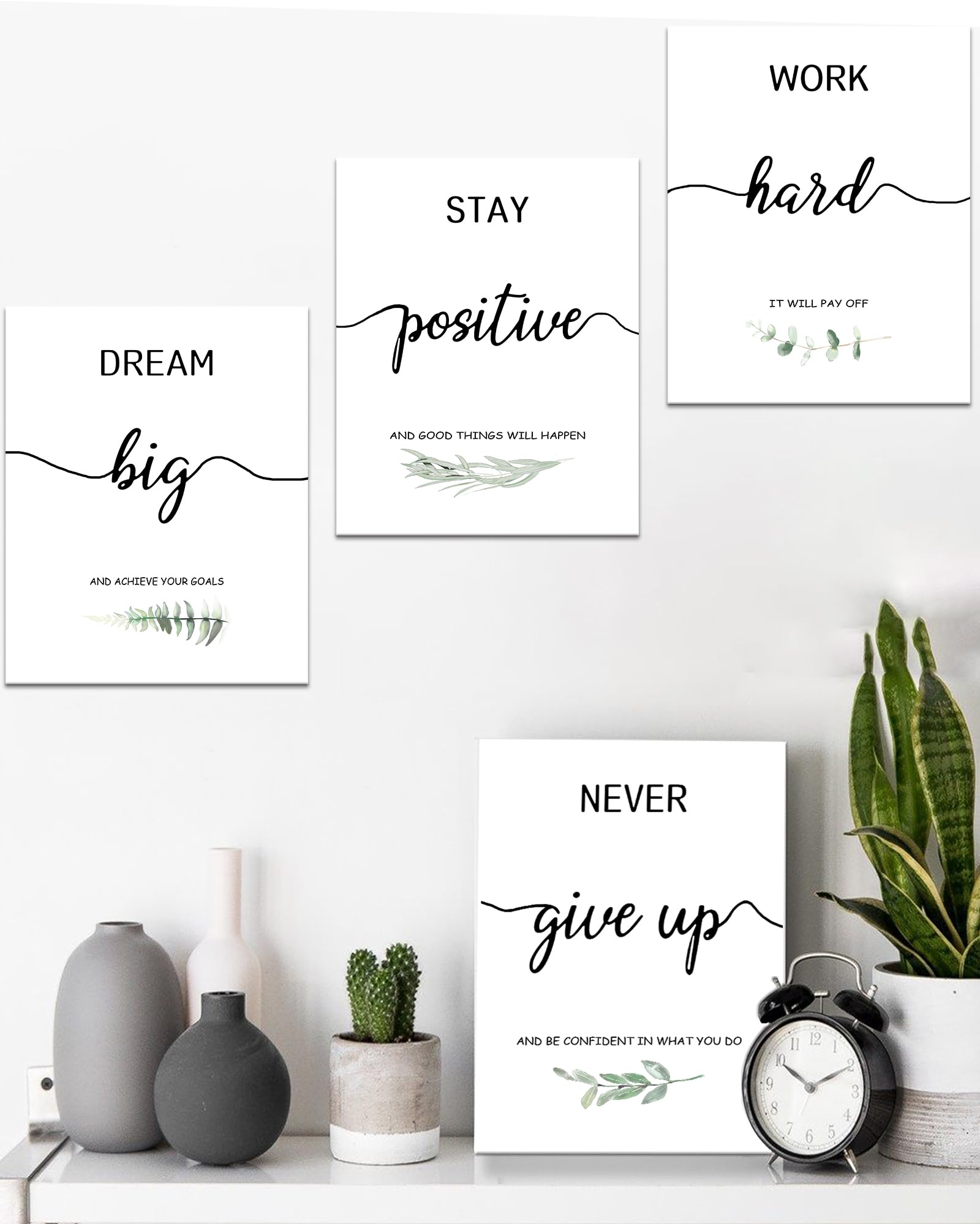Drsoum Inspirational Wall Art Home Office Decor, Motivational Wall Decor For Bedroom Living Room Office Classroom, Positive Affi
