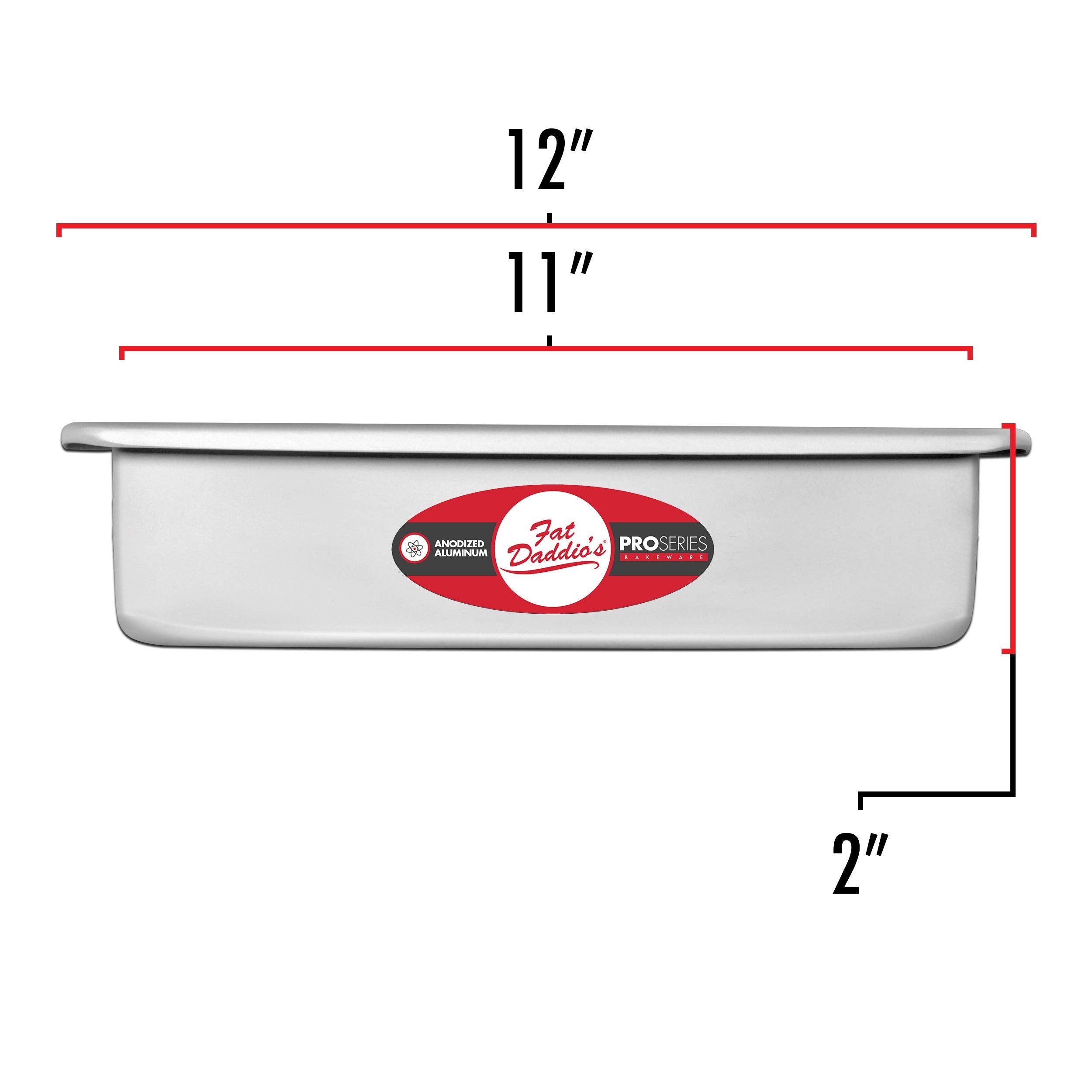 Fat Daddio'S Pob-11152 Anodized Aluminum Sheet Cake Pan, 11 X 15 X 2 Inch Silver