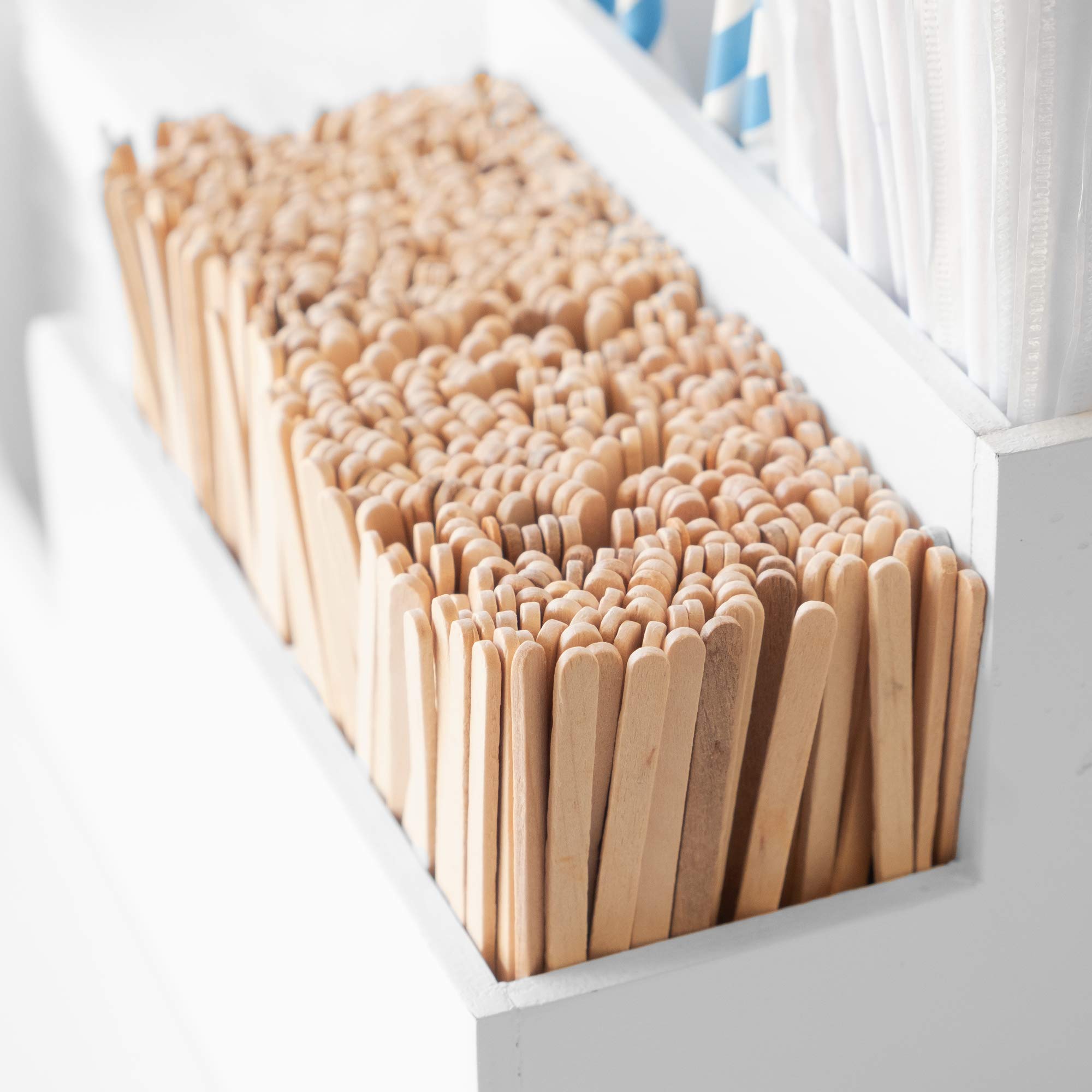 Daddy chef Coffee Stirrers Sticks  Natural Birch Wood 1000 Count  5.5''  BPA Free Eco-Friendly Beverage Stirrers (5.5Inches / 1000PC)