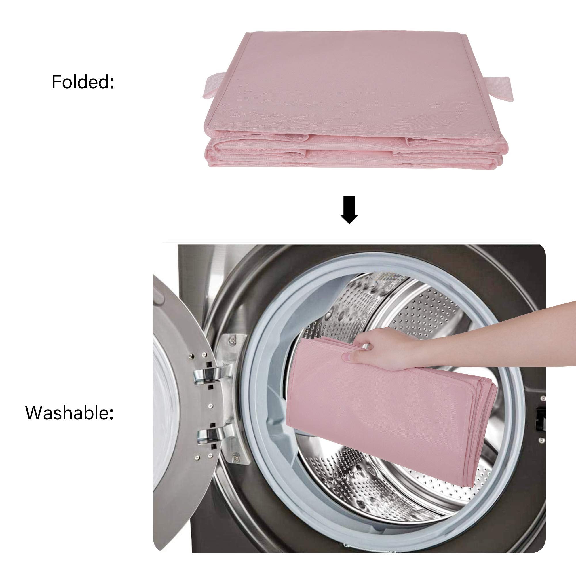 Granny Says Closet Hanging Organizers, Collapsible Hanging Closet Shelves, 3-Shelf Hanging Organizers For Locker, Pink, 2-Pack