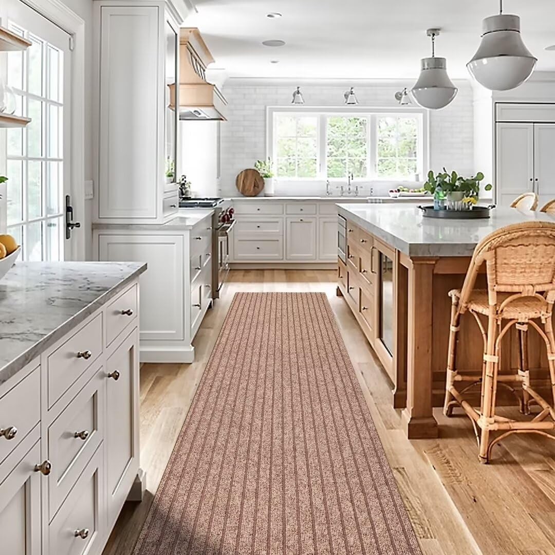 Gotohipi Runner Rug 4 x51 Indoor Outdoor Utility Carpet,Area Rugs with Non Slip Rubber Backing for Hallway Kitchen Entryway Ba