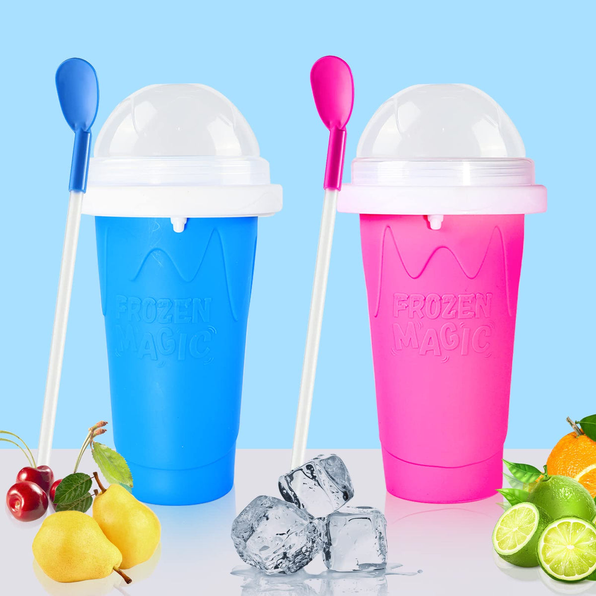 Cdbz Slushy Cup Slushie Cups,Slushie Machine Slushy Maker Cup,Slushie Cup Maker Squeeze Slushy Machines,Frozen Magic Slushy Cup