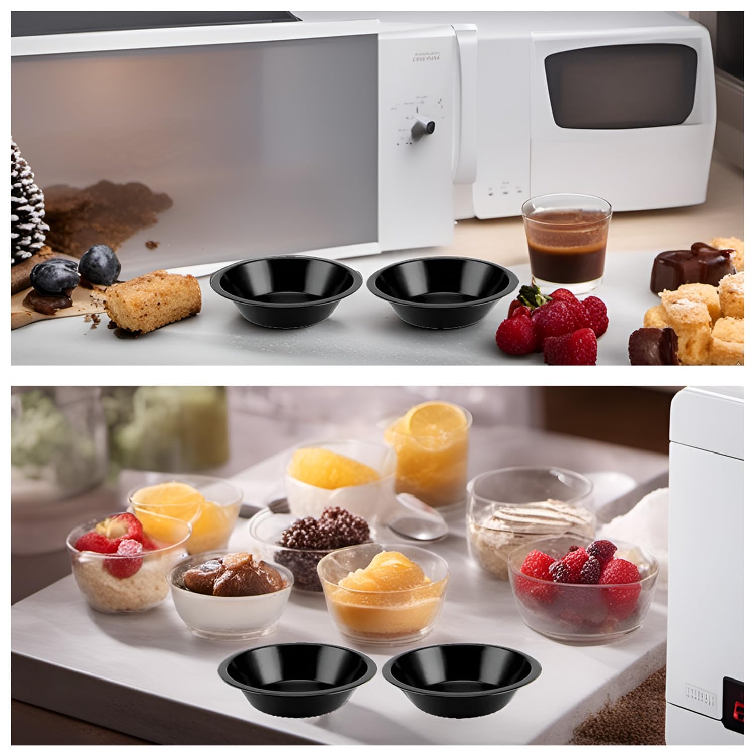 Rhblme 10 Pack Mini Pie Tins, 4 Inch Mini Pie Pans Nonstick Small Pie Tins, Carbon Steel Small Pie Pans Individual Pie Tins For