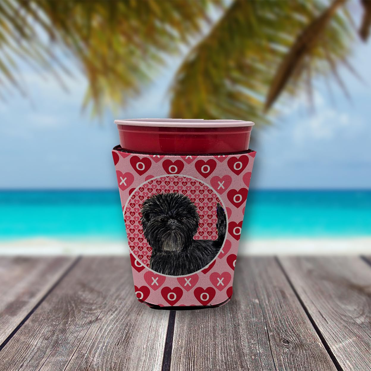 Affenpinscher  Red Solo Cup Beverage Insulator Hugger