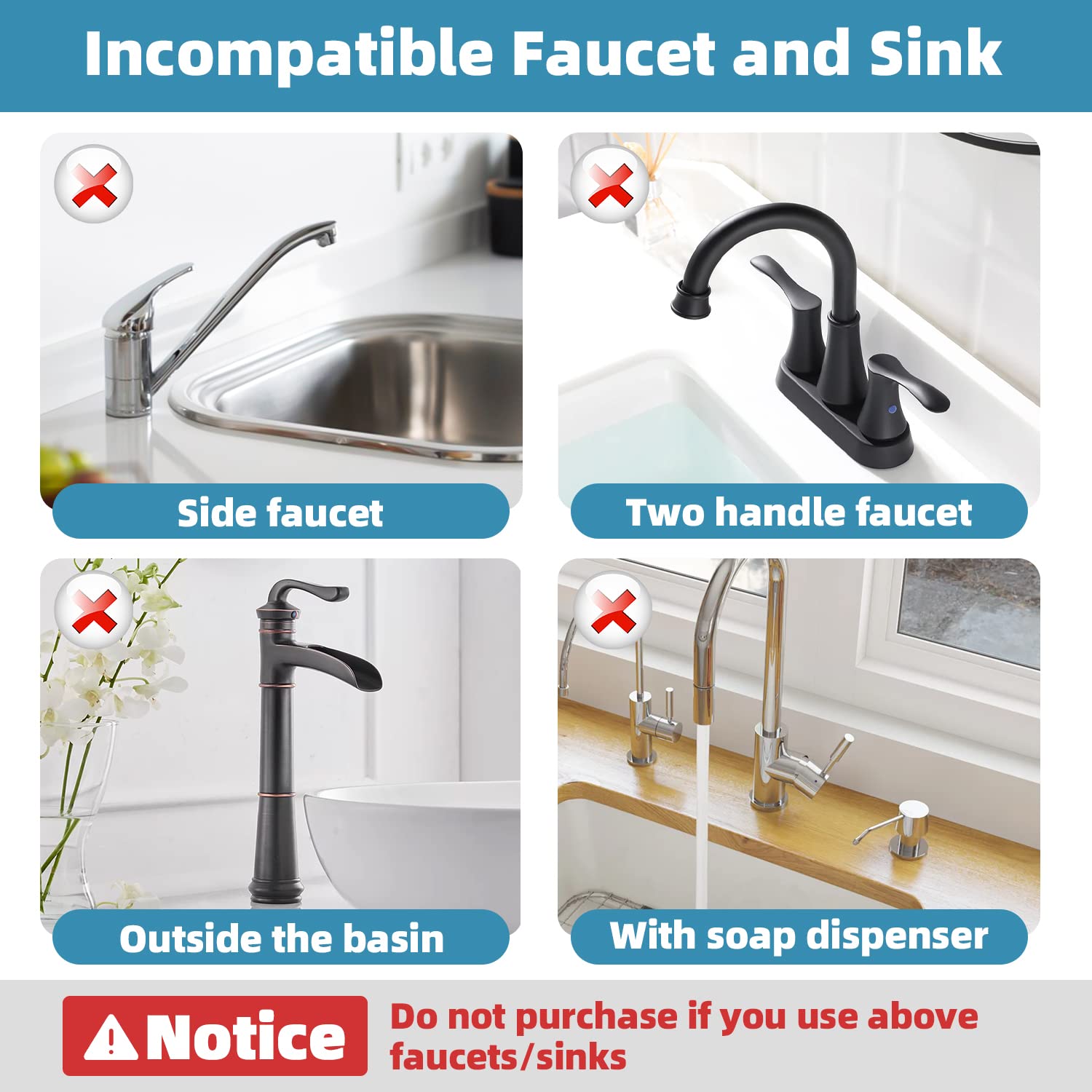 Poyang 4 Pack Kitchen Sink Splash Guard: Long Sink Faucet Mat Splash Guard, Super Absorbent Microfiber Sink Protector Mat, Kitch