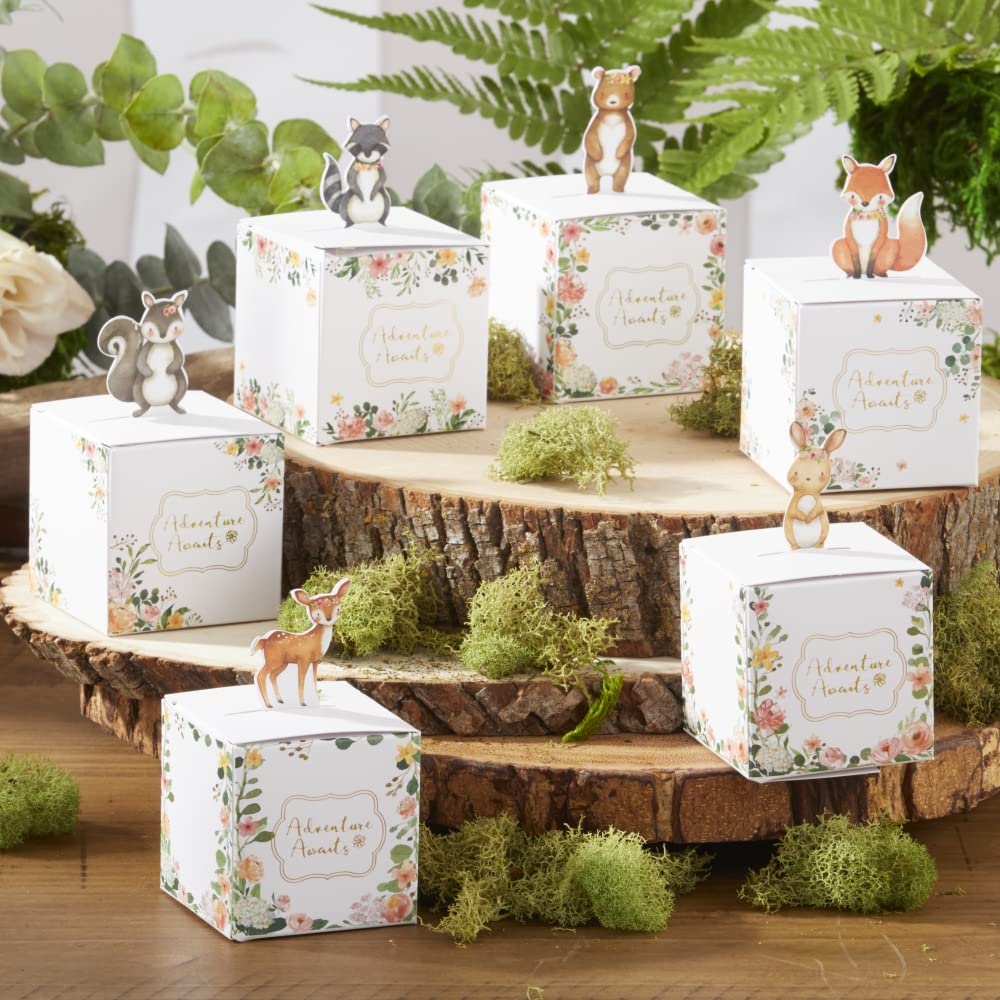 Kate Aspen (Set Of 24) Woodland Baby Shower, One Size, Pink Favor Boxes