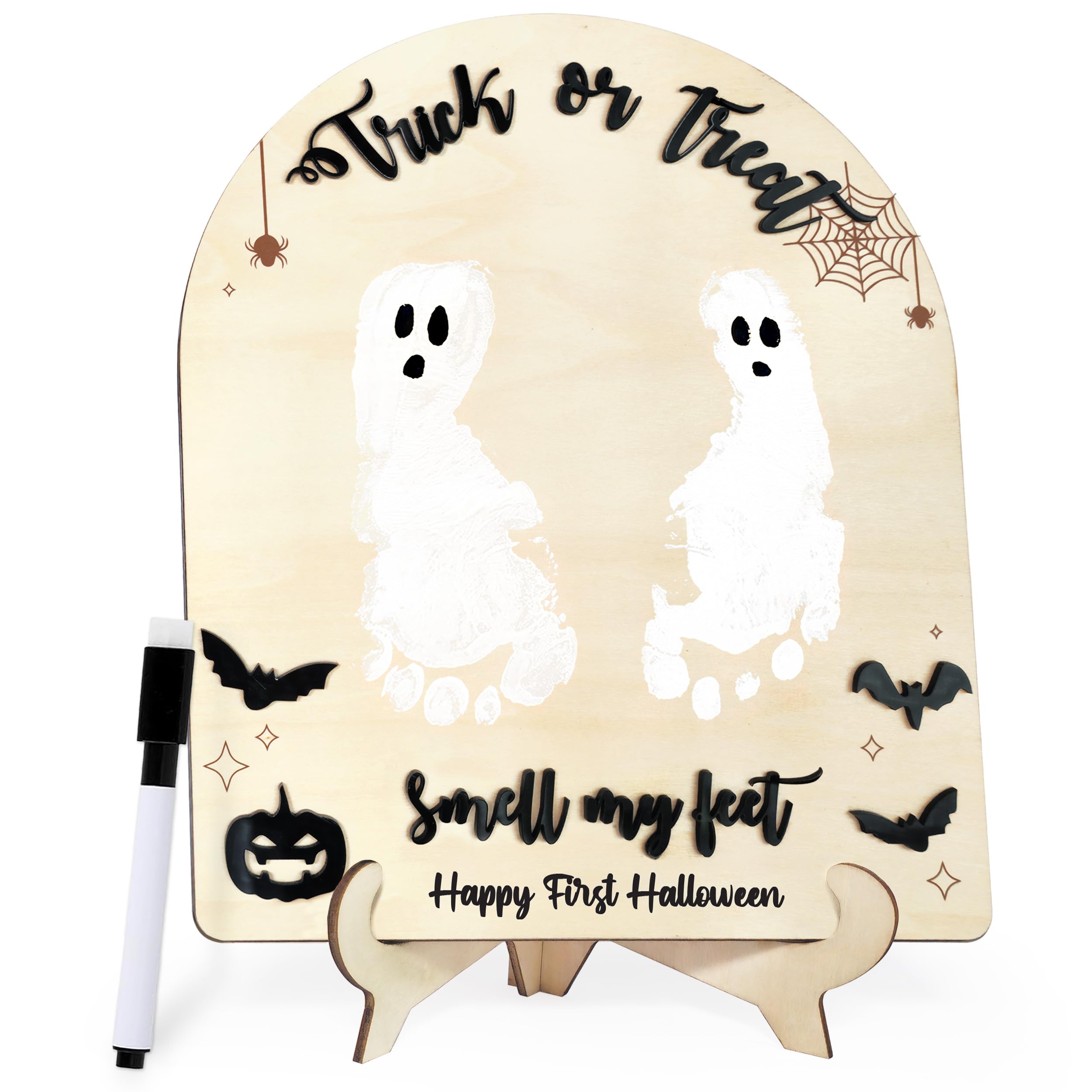 Baby First Halloween Crafts 2025 - Trick Or Treat Smell My Feet Sign - Baby  s First DIY Footprint Art - Baby First Keepsake - H