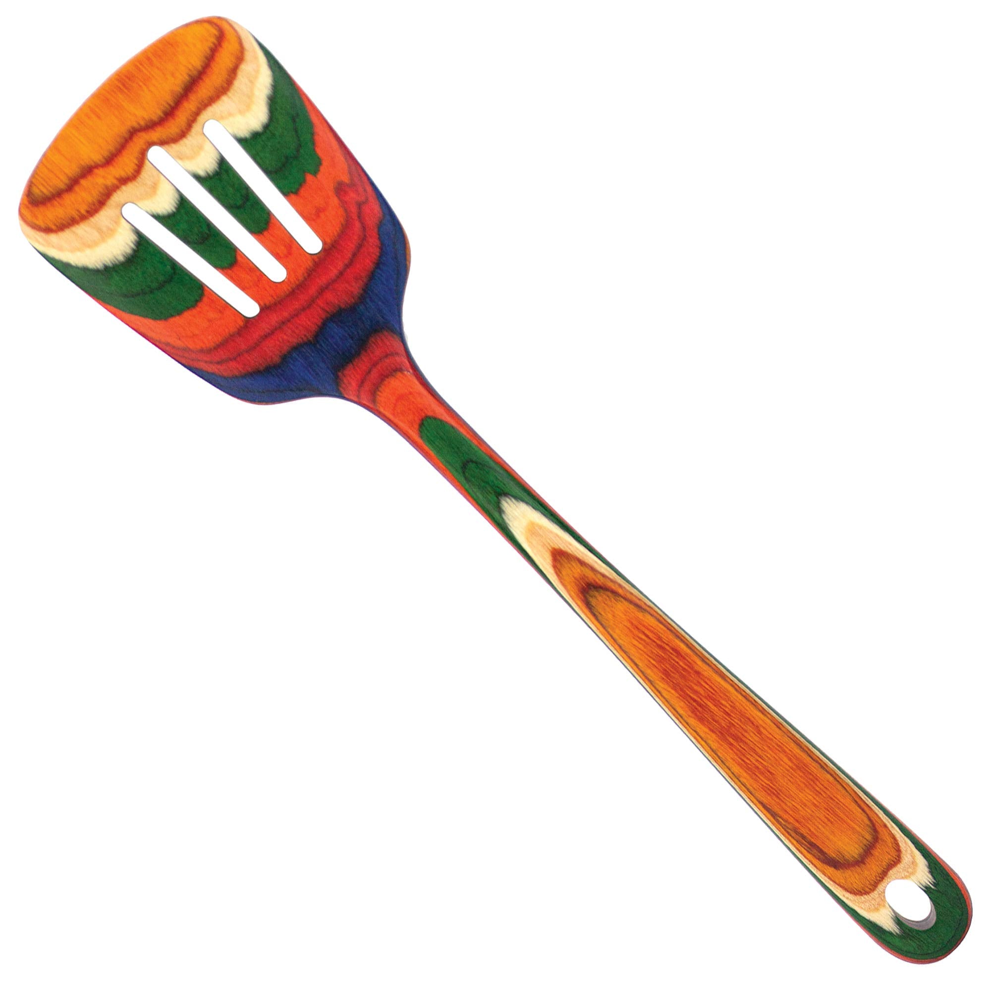 Totally Bamboo Baltique Marrakesh Collection 12-1/2'' Wooden Slotted Spatula, Safe For Nonstick