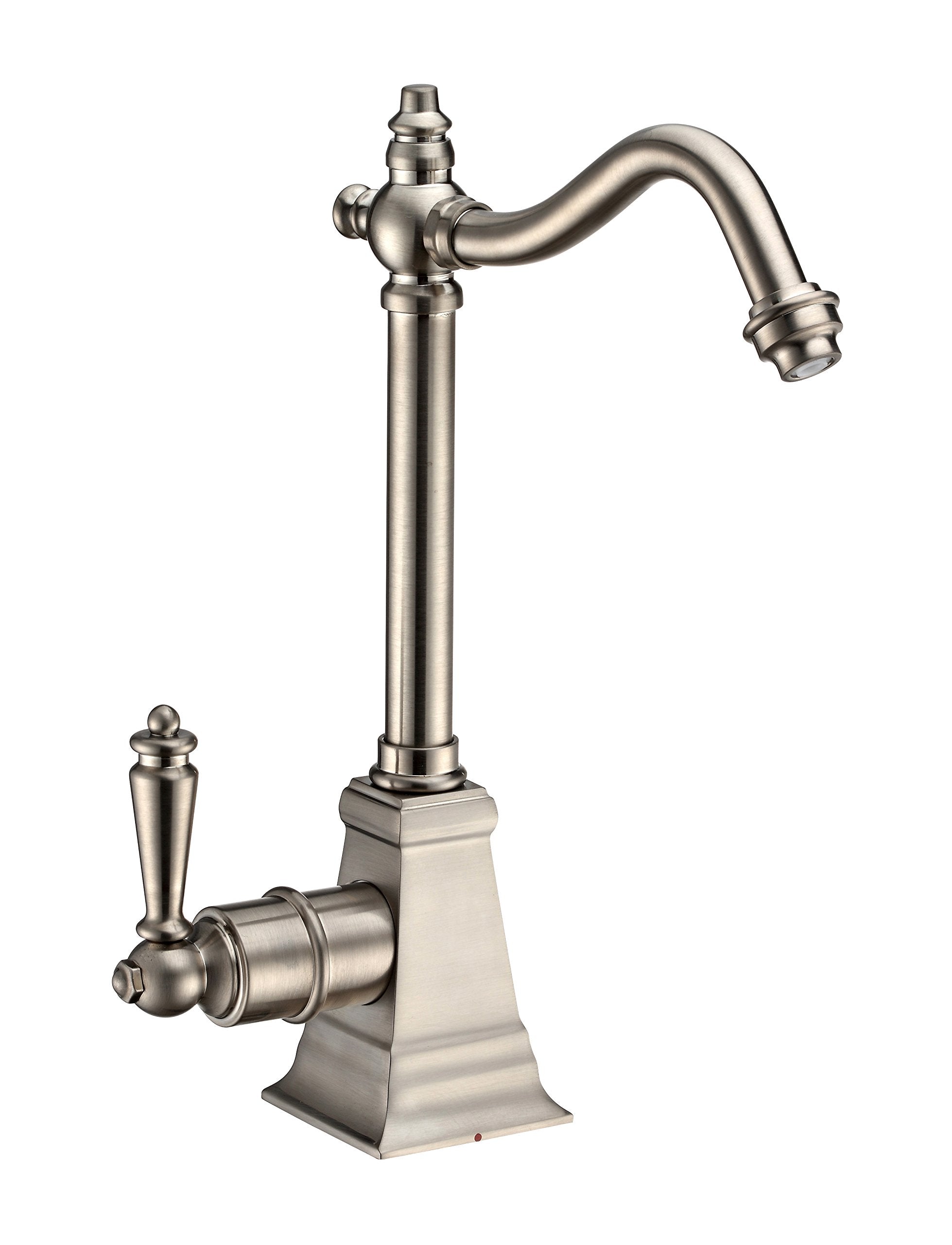 Whitehaus Collection Whfh-H2011-Bn Forever Hot Point Of Use Instant Water Faucet With Traditional Spout And Self Closing Handle,