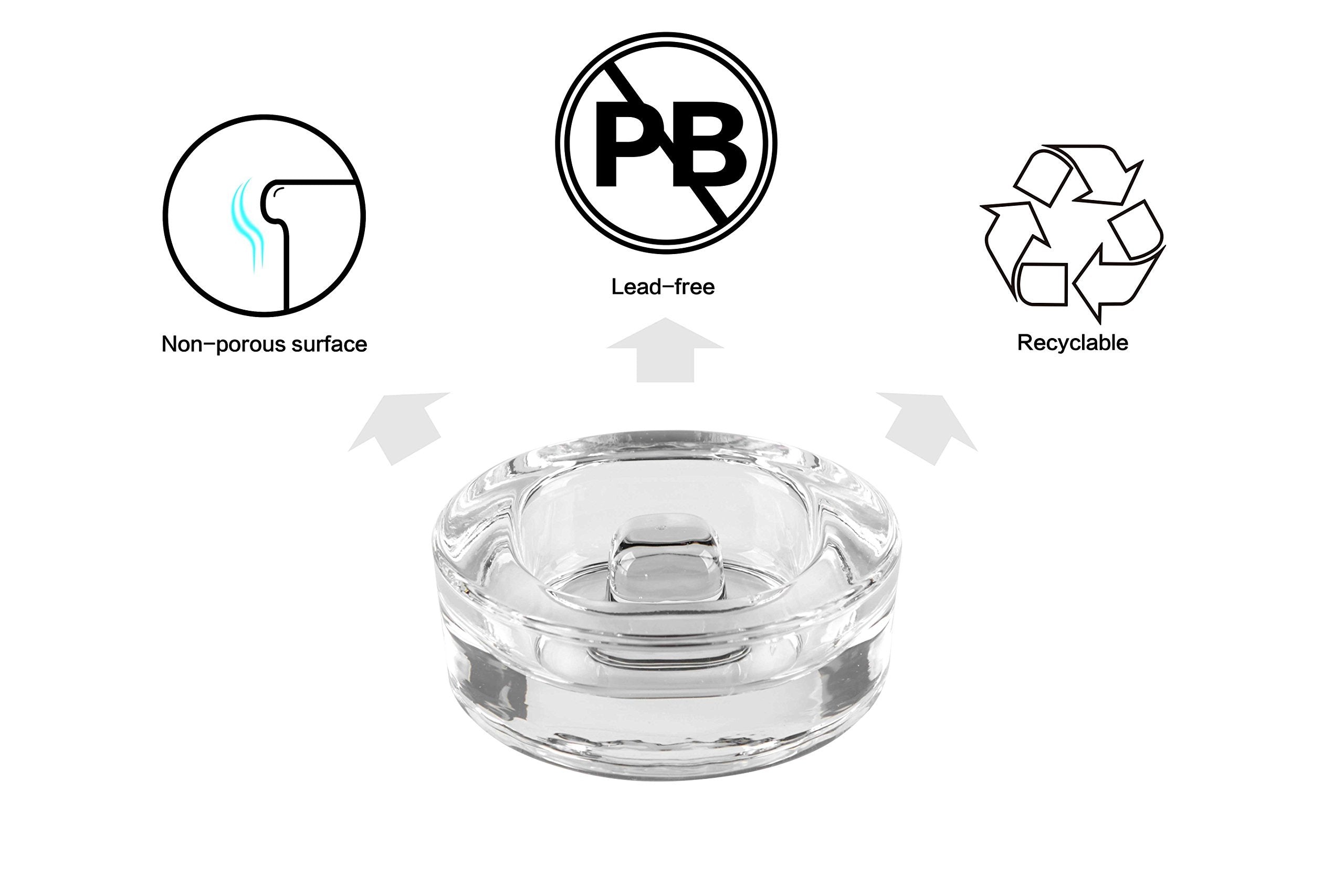 4-Pack Of Fermentation Glass Weights With Easy Grip Handle For Wide Mouth Mason Jars