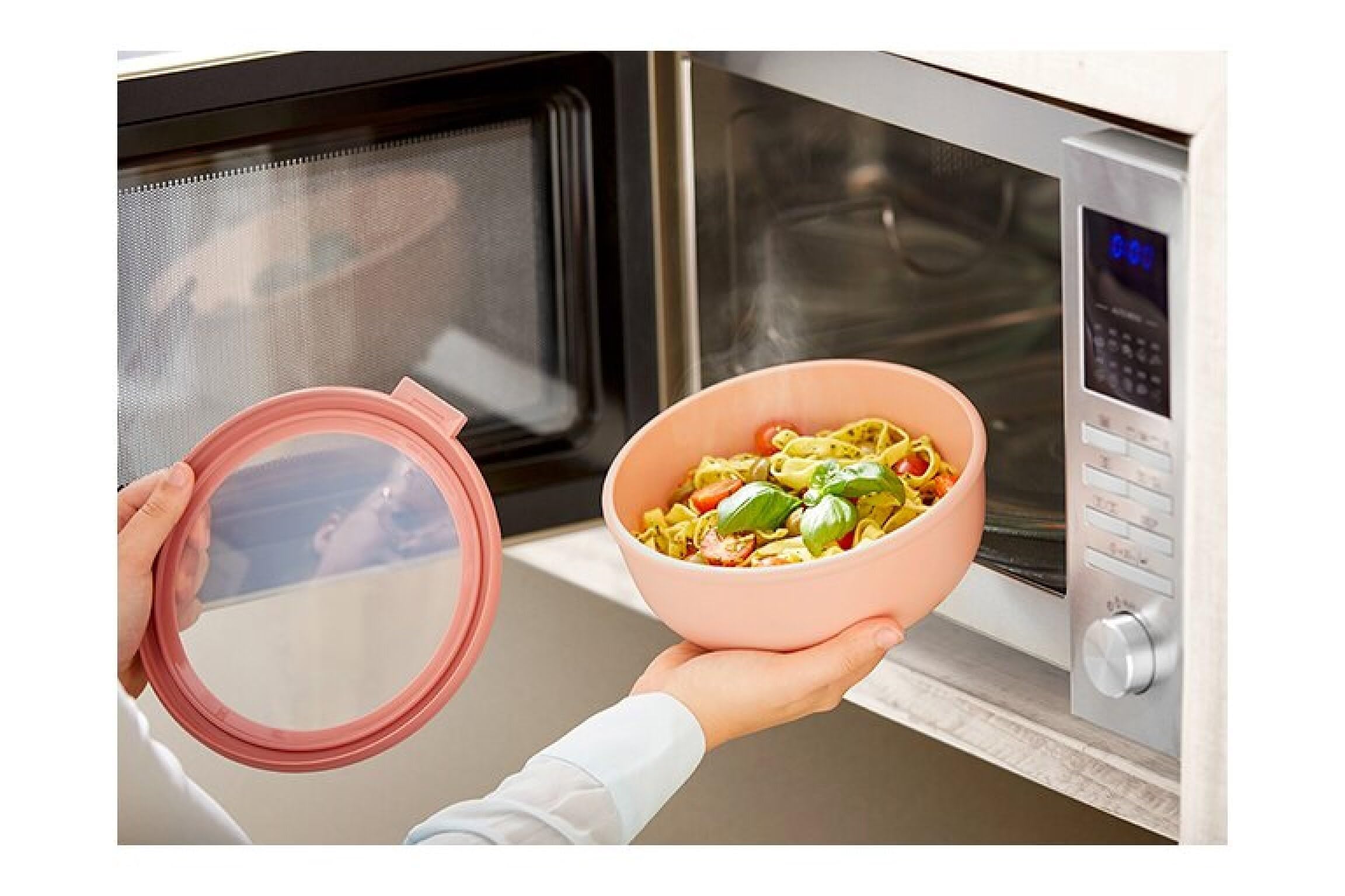 Mepal, Cirqula Set Of 4 Multi Food Storage And Serving Bowls With Lids, Food Prep Containers, Deep, Nordic White,1 Each: (17Oz,